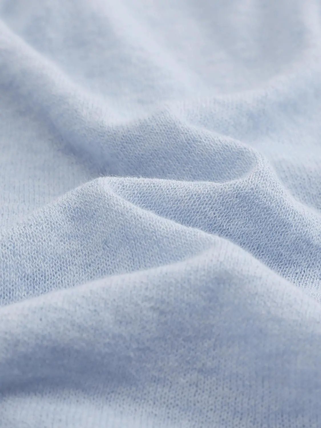 Crew Neck Long Sleeve Knit Cotton Linen T-Shirt