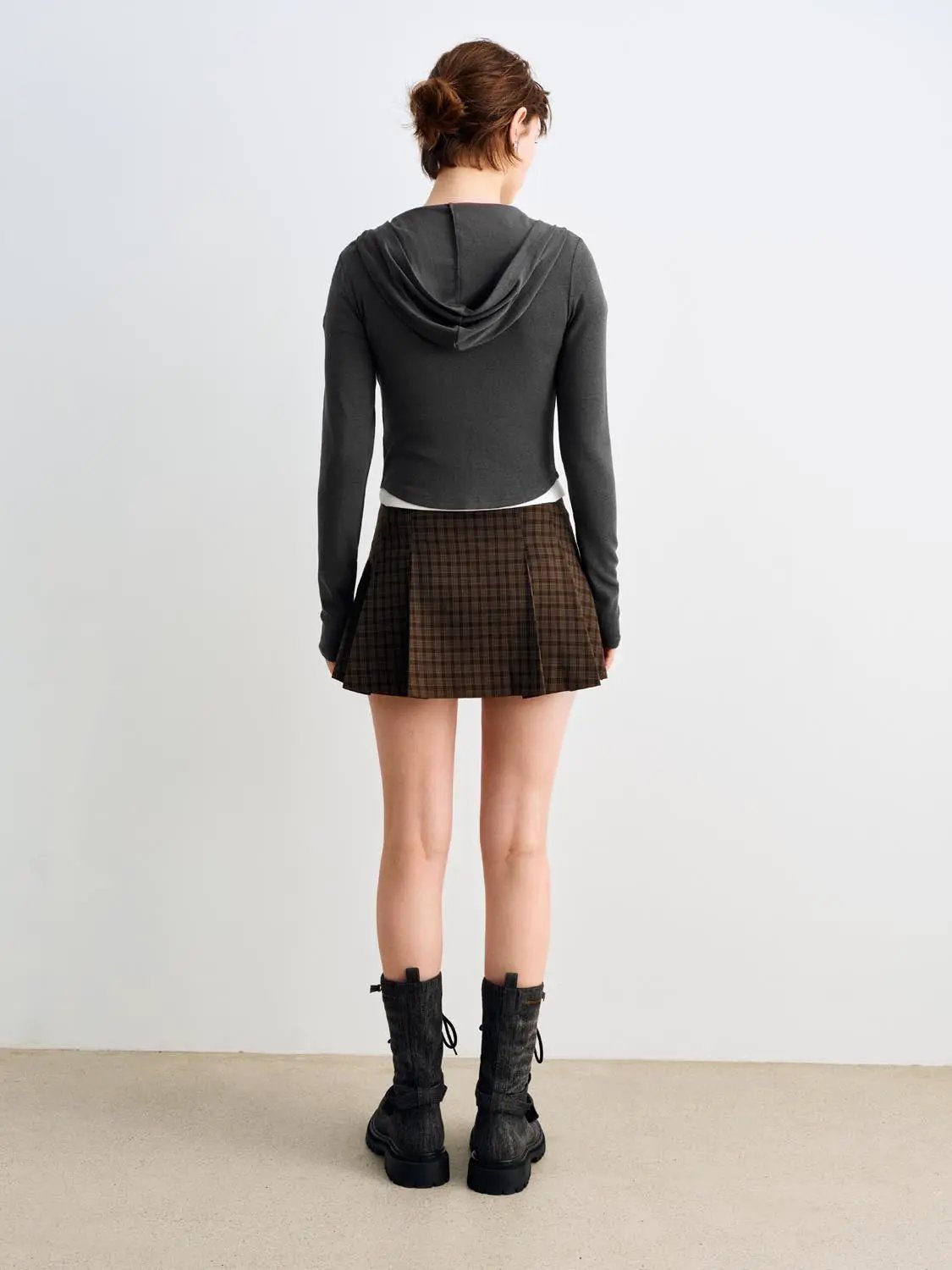Hooded Zip Front Long Sleeve Jacket