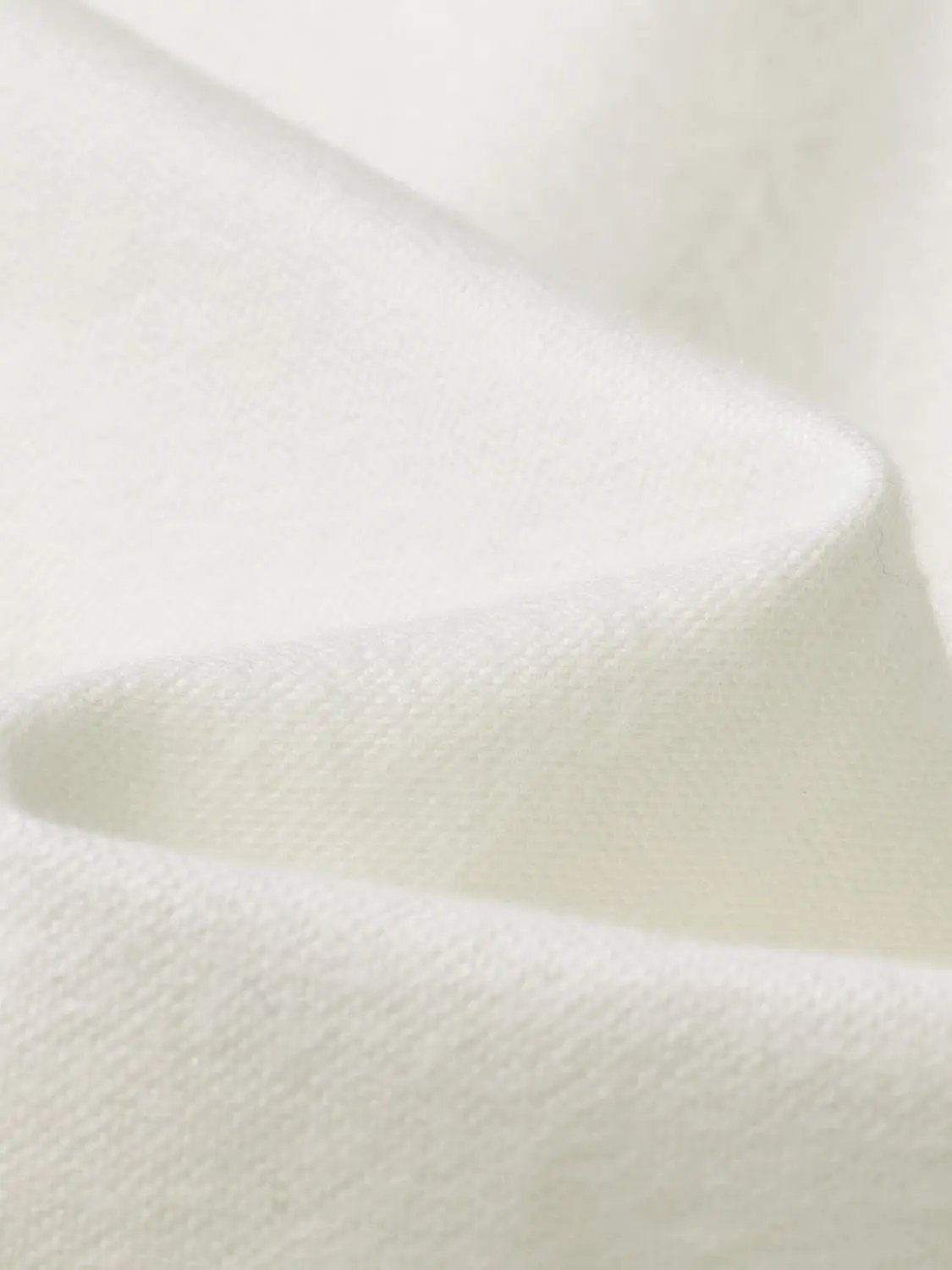 Embroidered Long Sleeve Cotton Shirt Curved Hem
