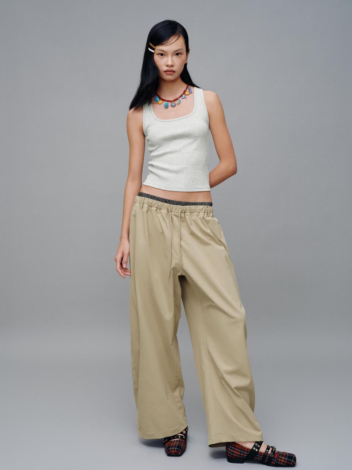 Square Neck Slim Fit Cropped Cotton Layering Tank Top