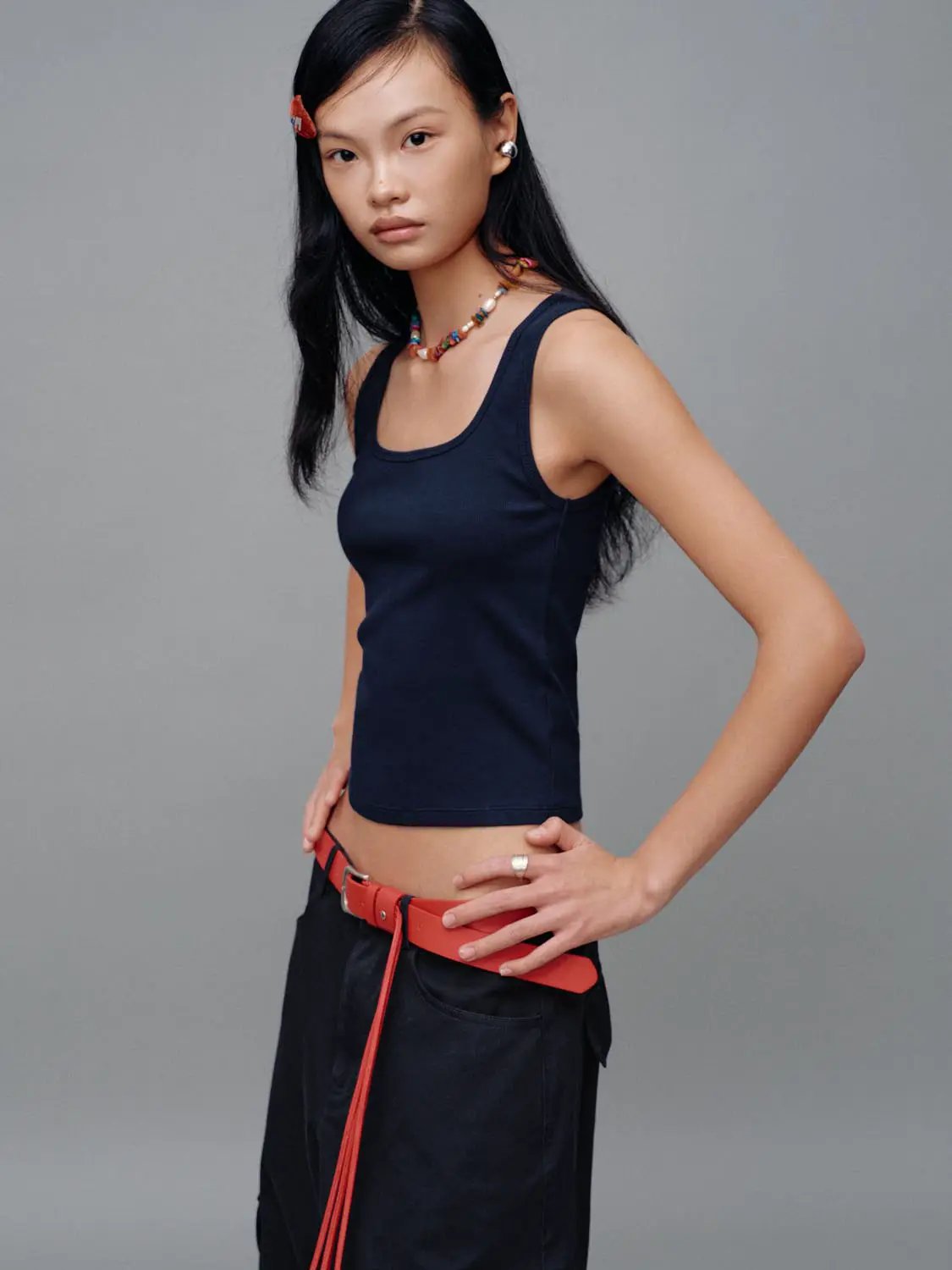 Square Neck Slim Fit Cropped Cotton Layering Tank Top