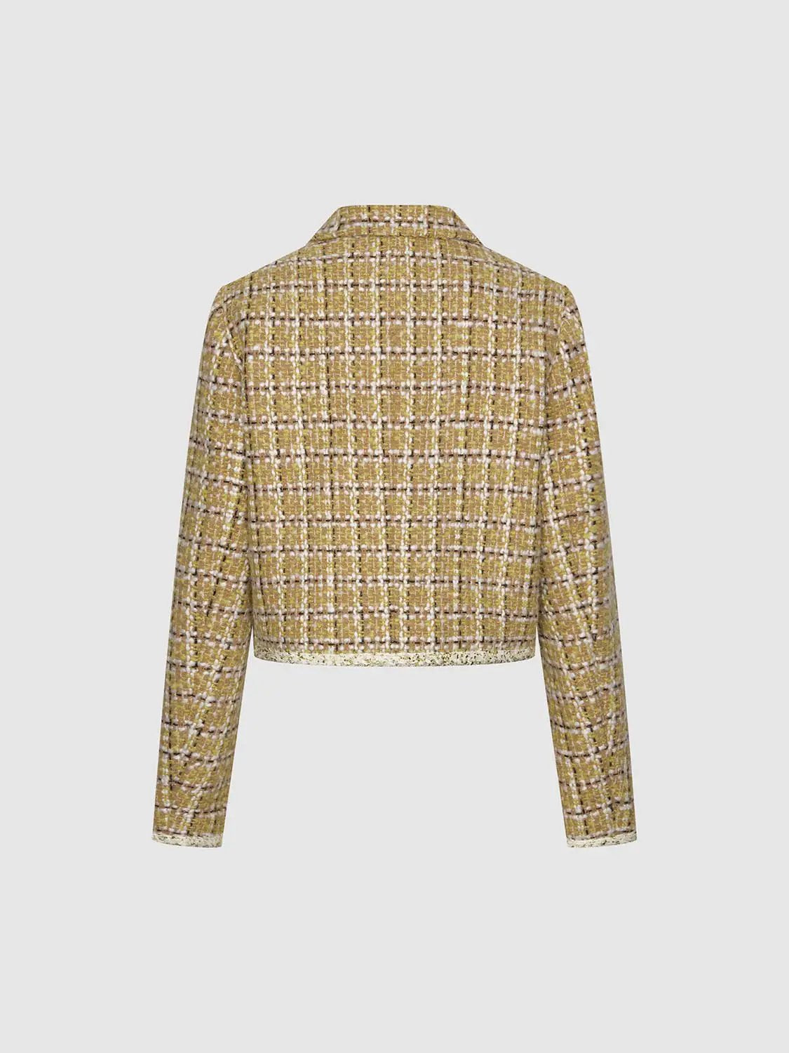 Thick Button Up Tweed Jacket
