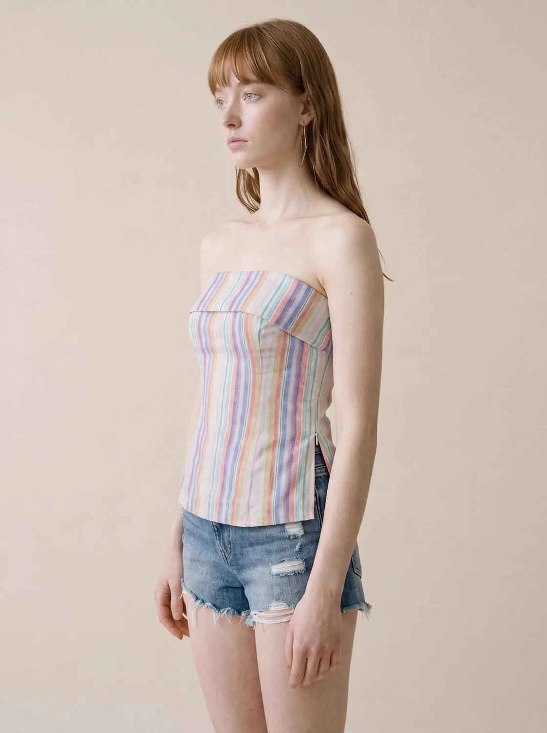 Pastel Striped Lightweight Cardigan Shirt