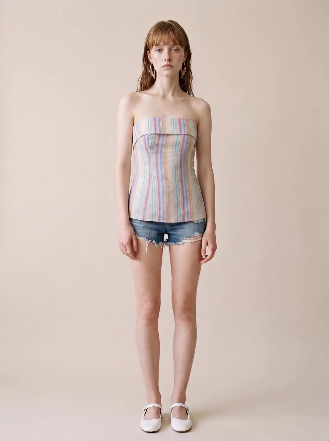 Pastel Striped Lightweight Cardigan Shirt