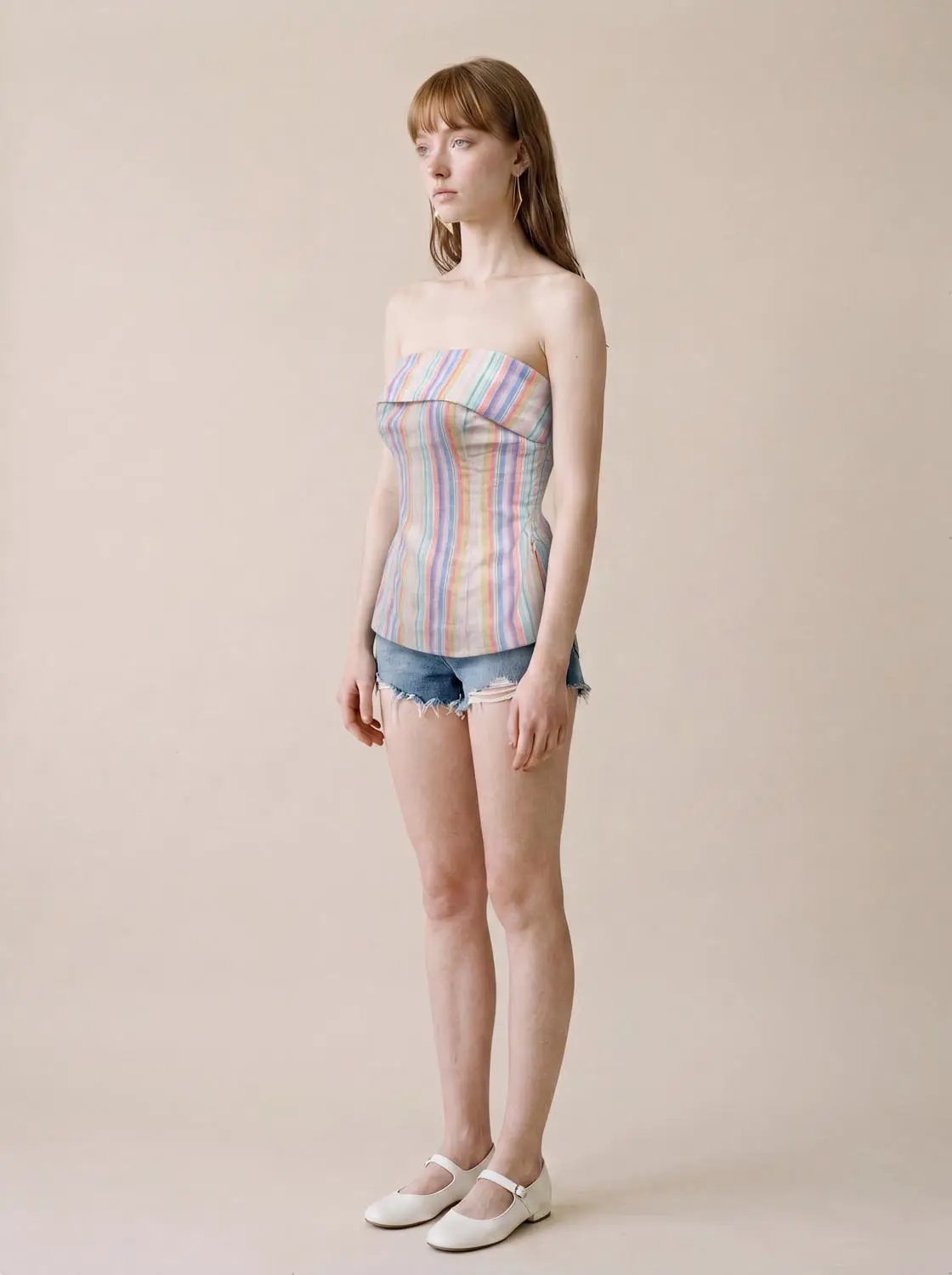 Pastel Striped Lightweight Cardigan Shirt