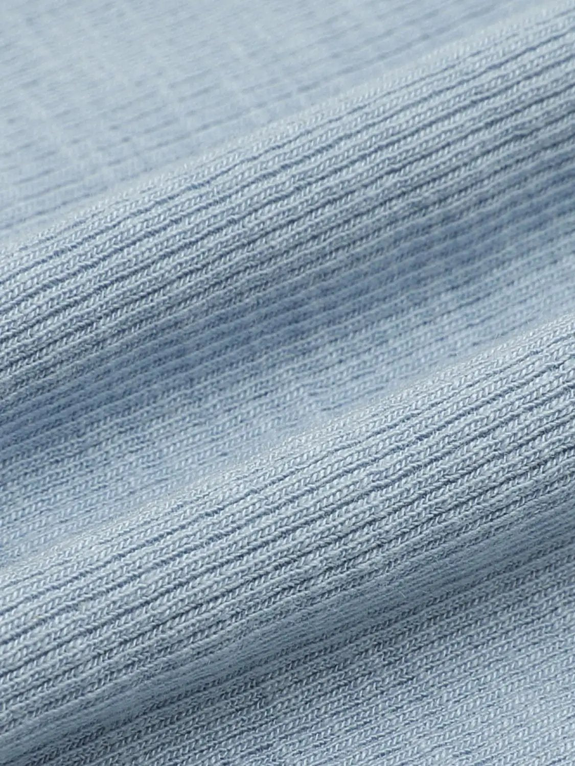 Ribbed Long Sleeve Square Neck Tie Front T-Shirt