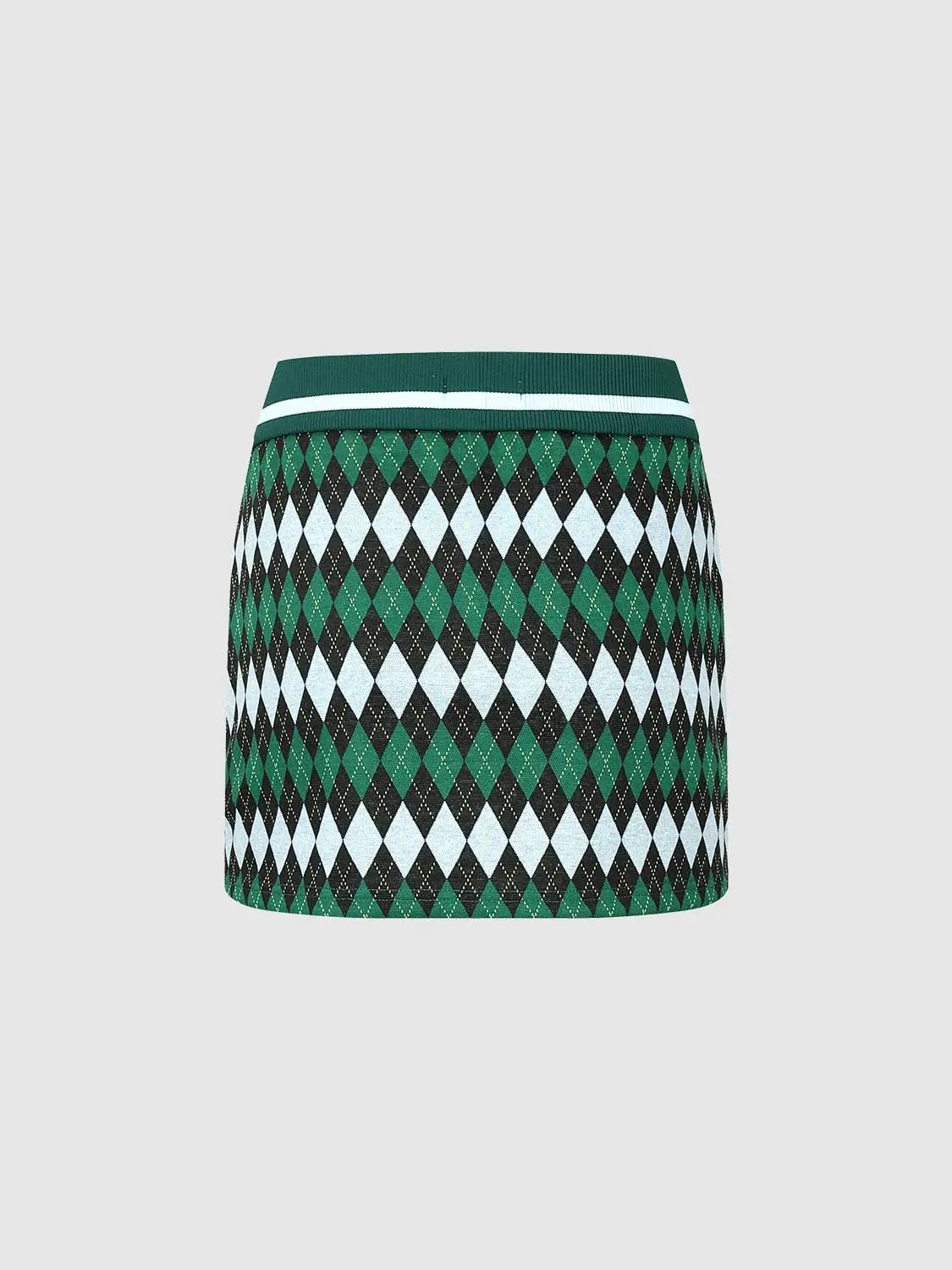 Argyle Straight Midi Skirts