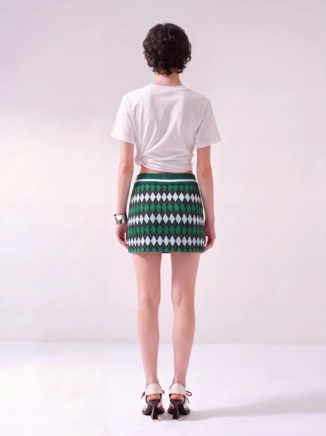 Argyle Straight Midi Skirts