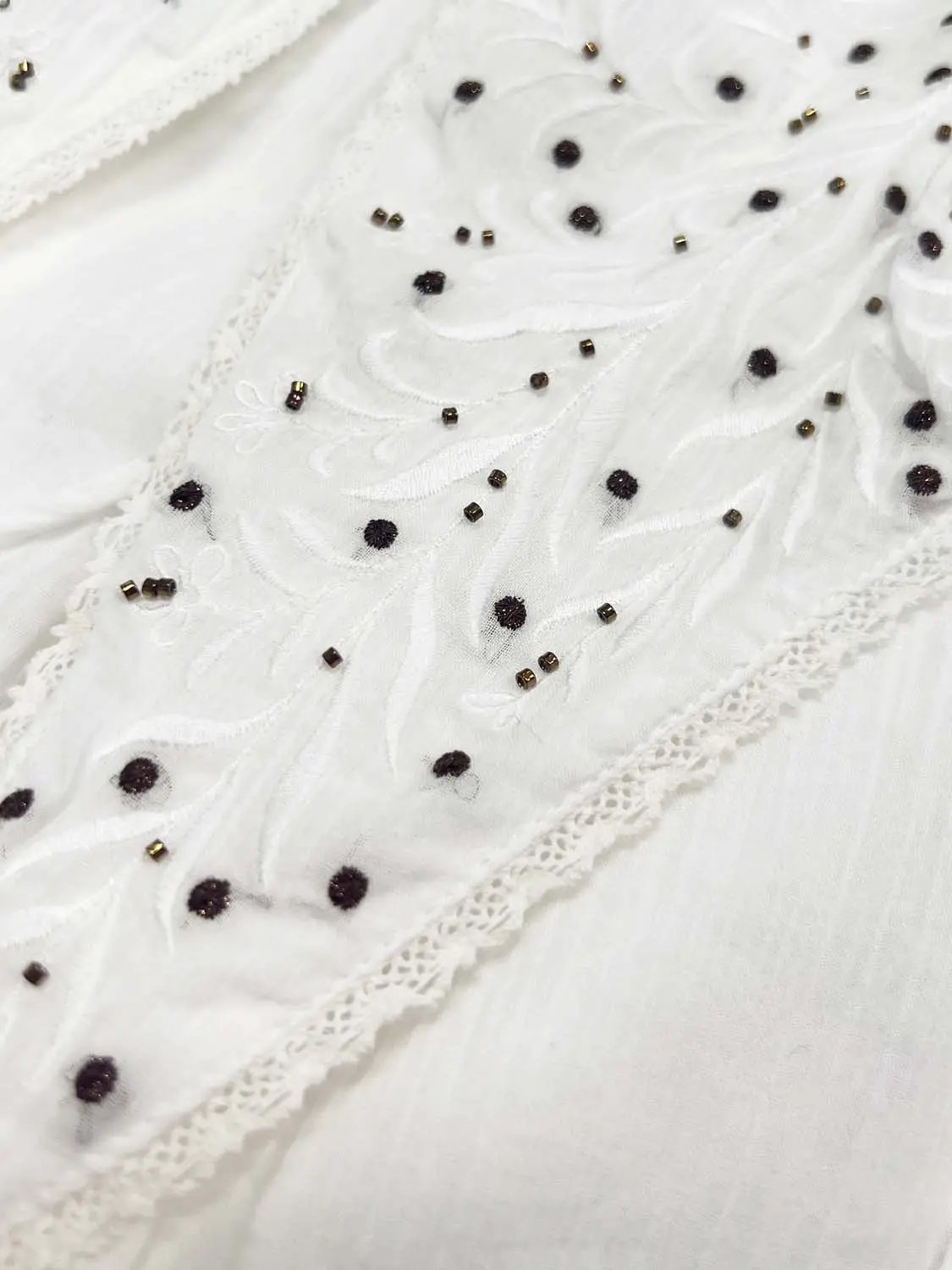 Embroidered A-Line V-Neck Sleeveless Mini Cotton Dress
