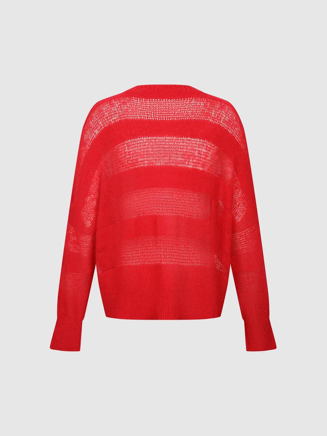 Striped Sheer Knitted T-Shirts