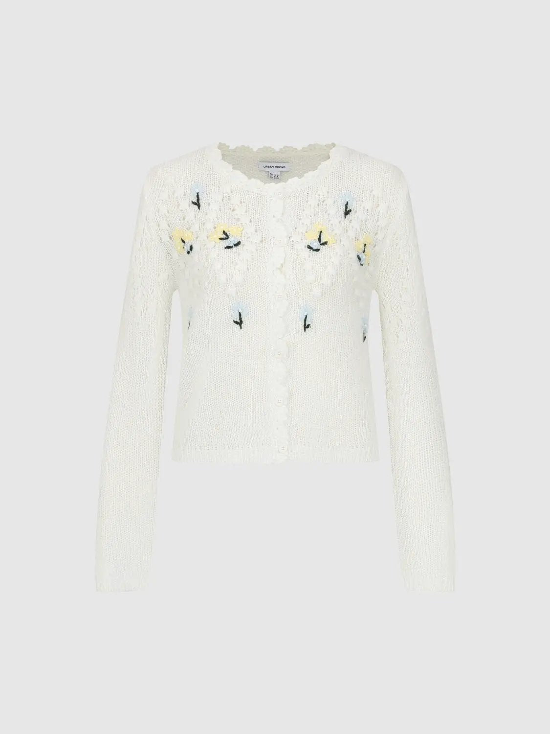 Textured Ribbed Long Sleeve Knit Sweater
