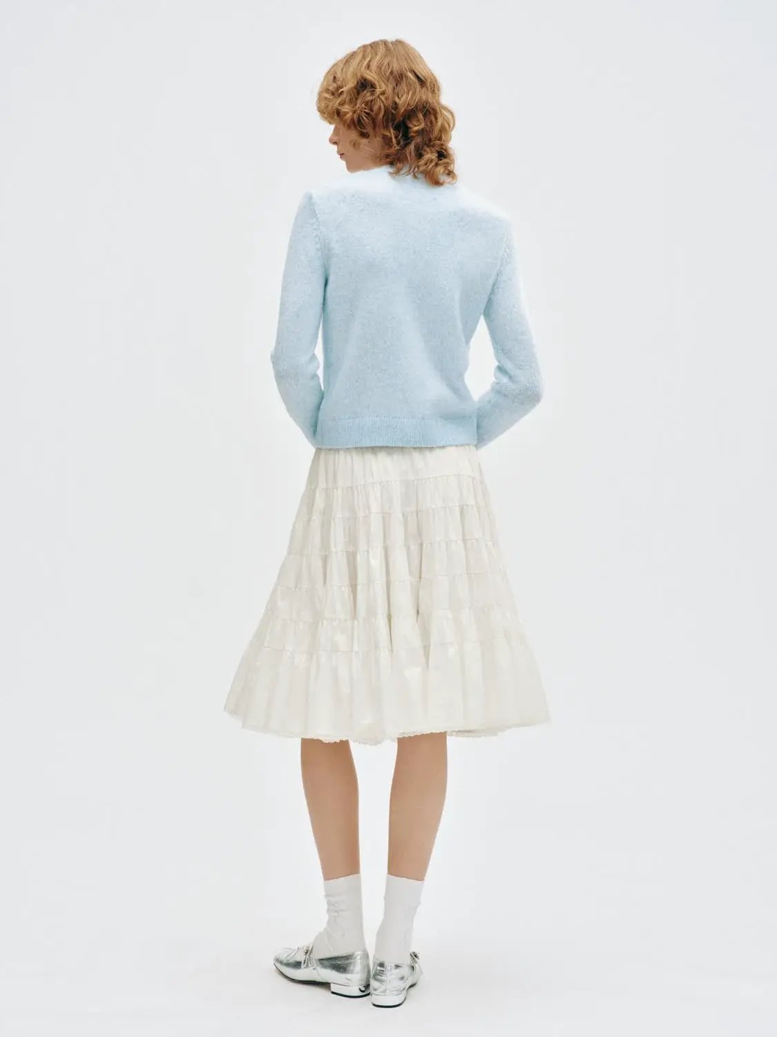 Knitted Bobble Detail Long Sleeve Cardigan