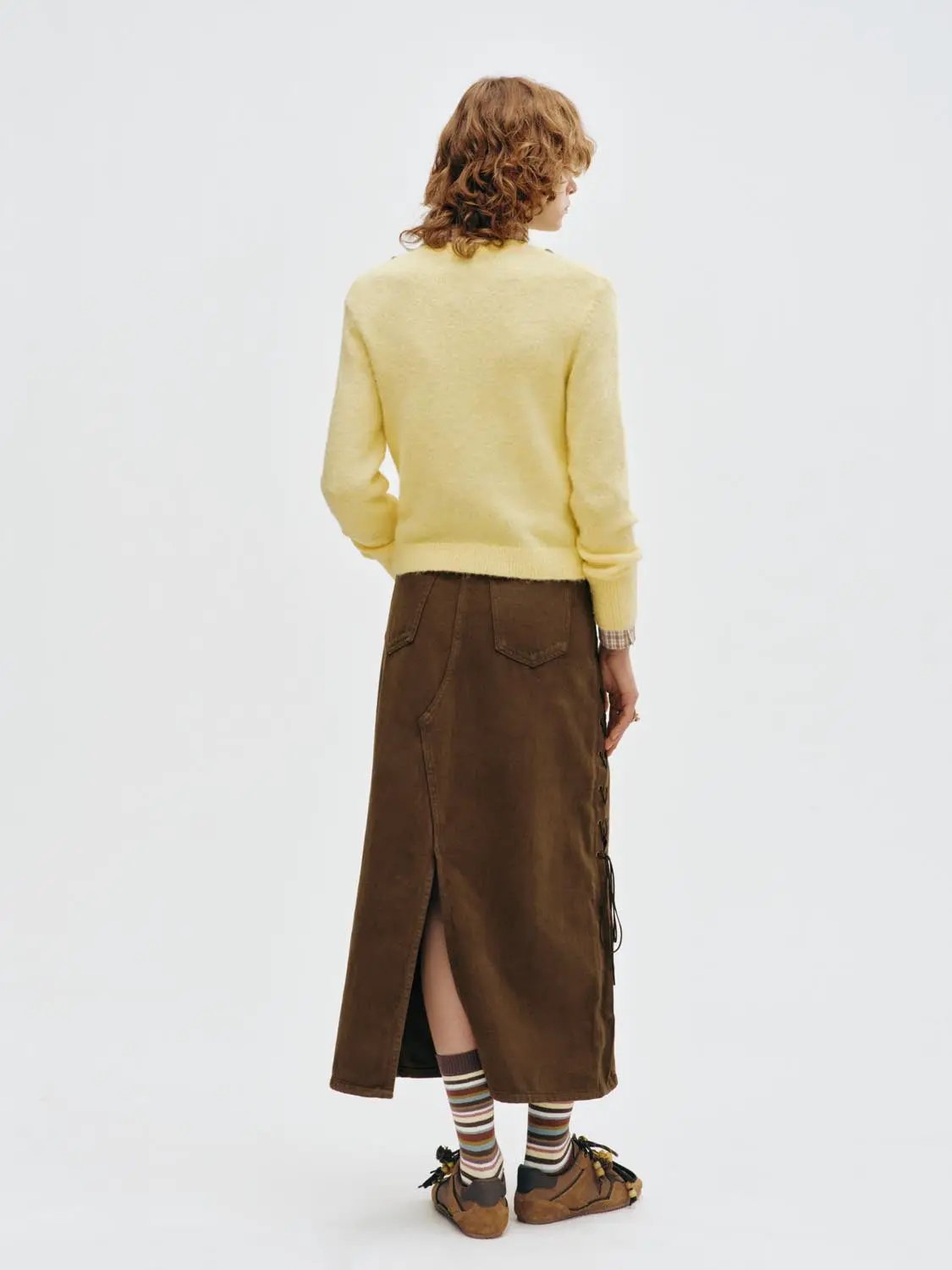 Knitted Bobble Detail Long Sleeve Cardigan