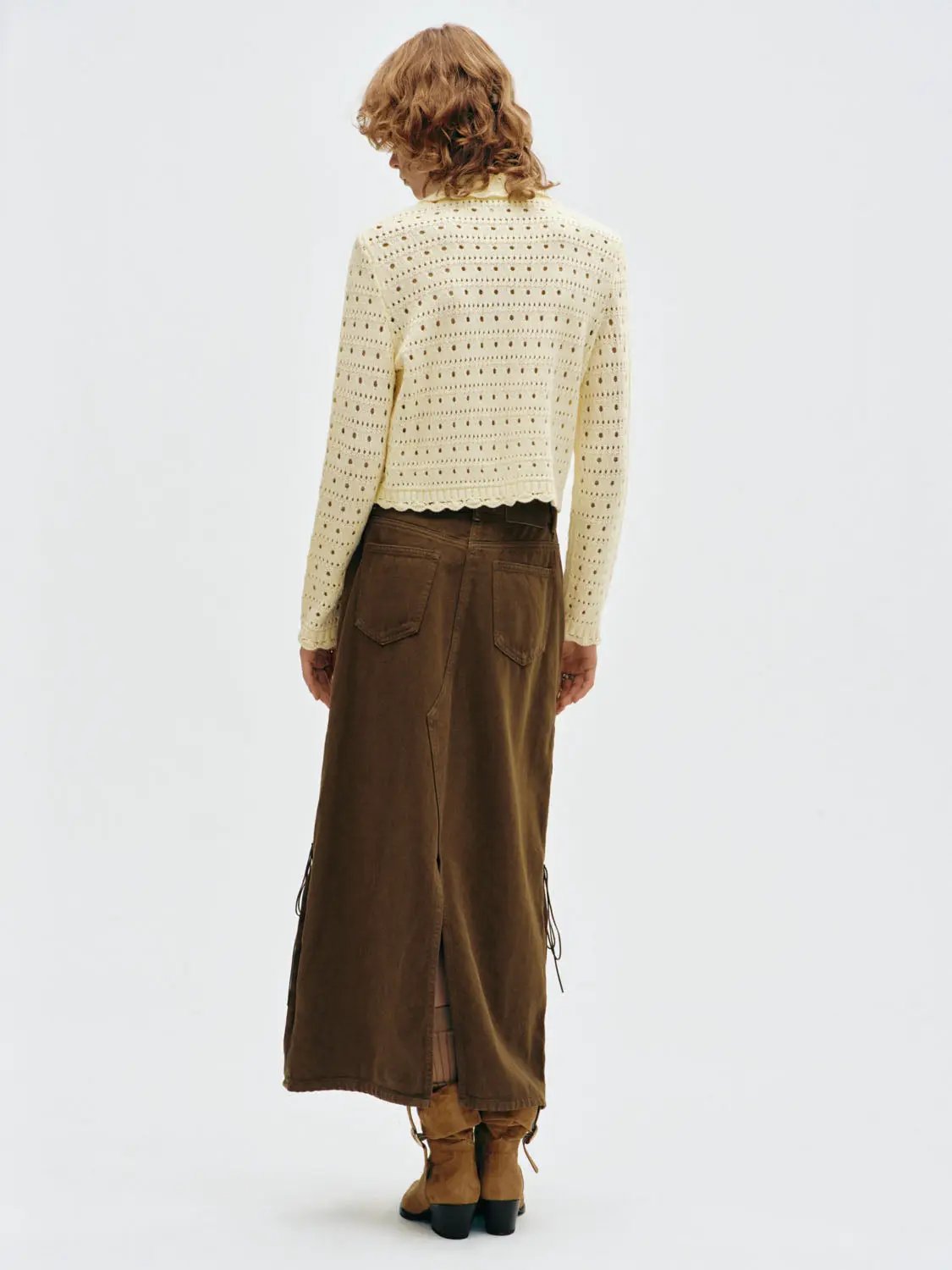 Floral Button Front Long Sleeve Knit Cardigan