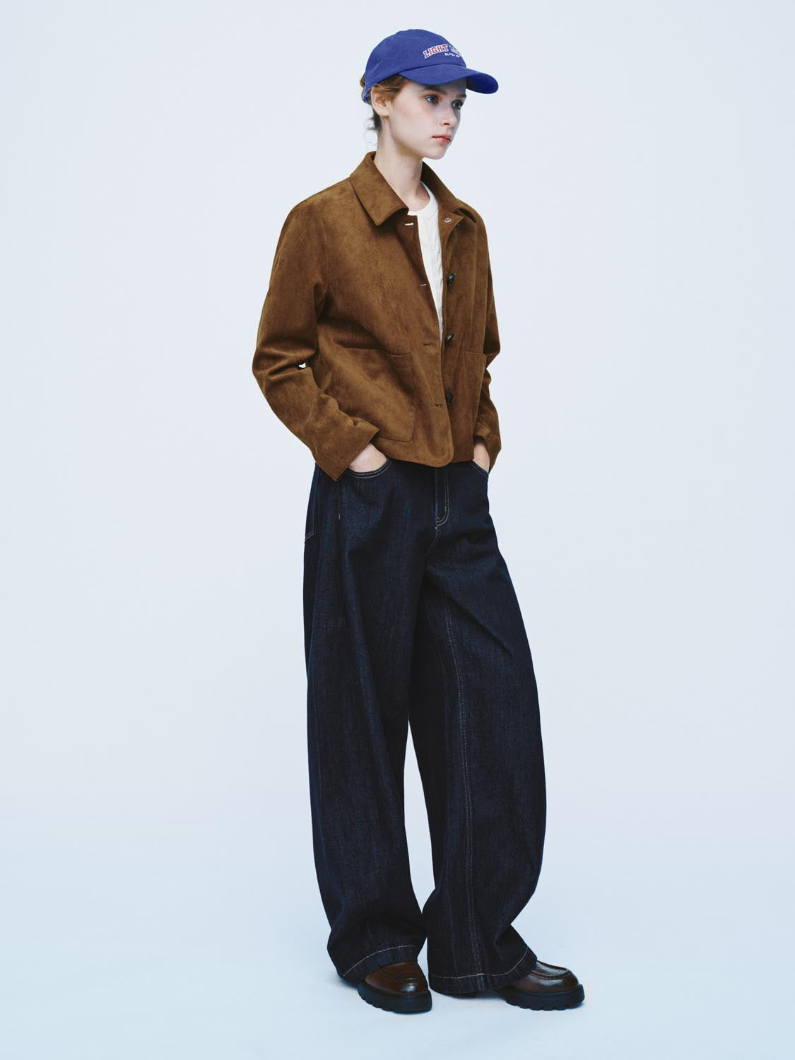 Textured Button Front Long Sleeve Jacket