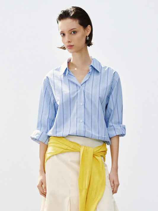 Button Down Long Sleeve Cotton Shirt