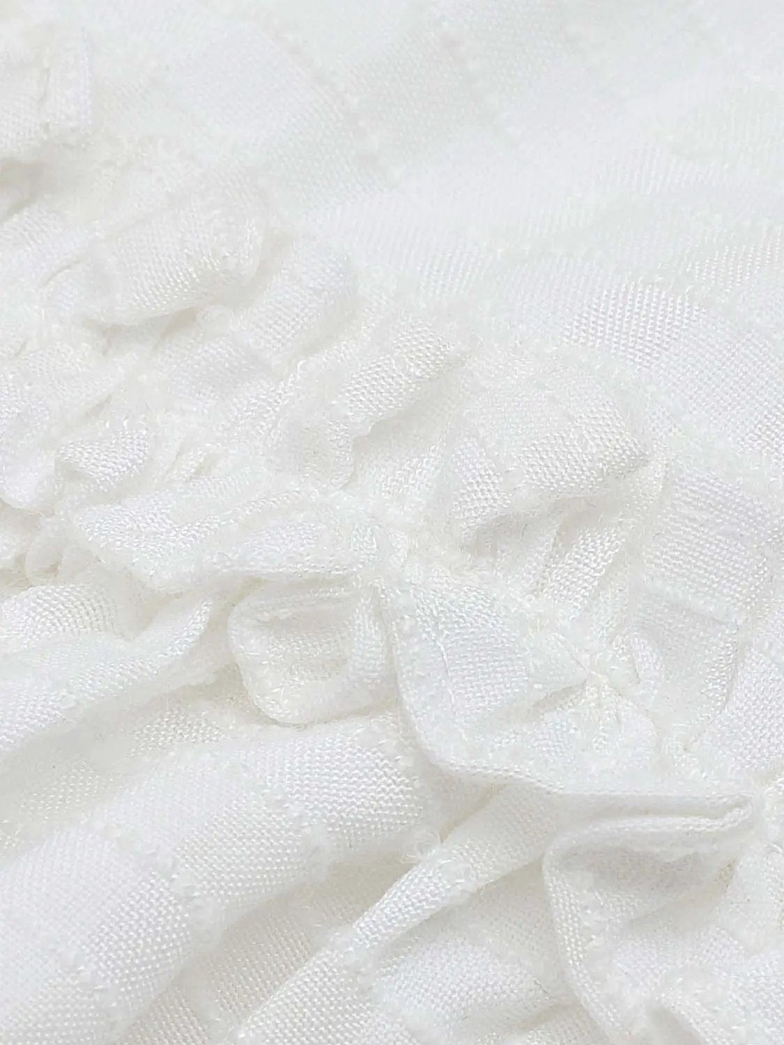 Textured Tiered Ruffle Hem A-line Skirt