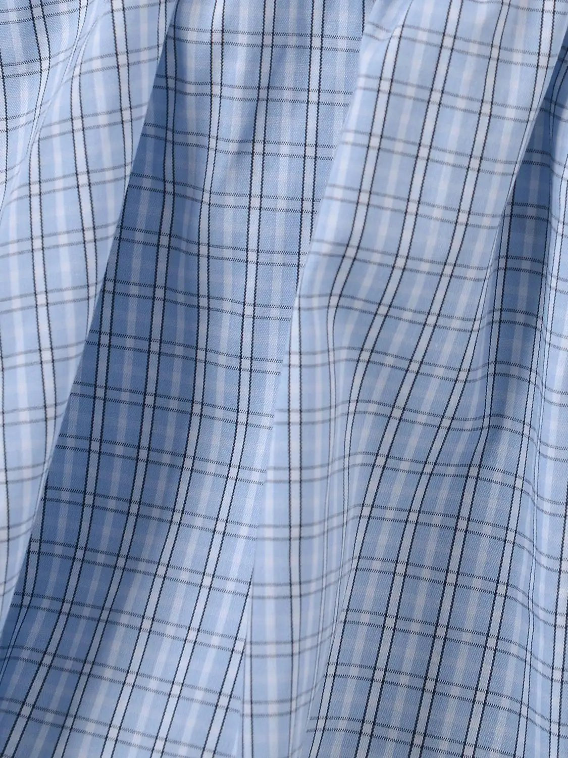 Checked Ruffle Hem A-line Cotton Blend Mini Skirt