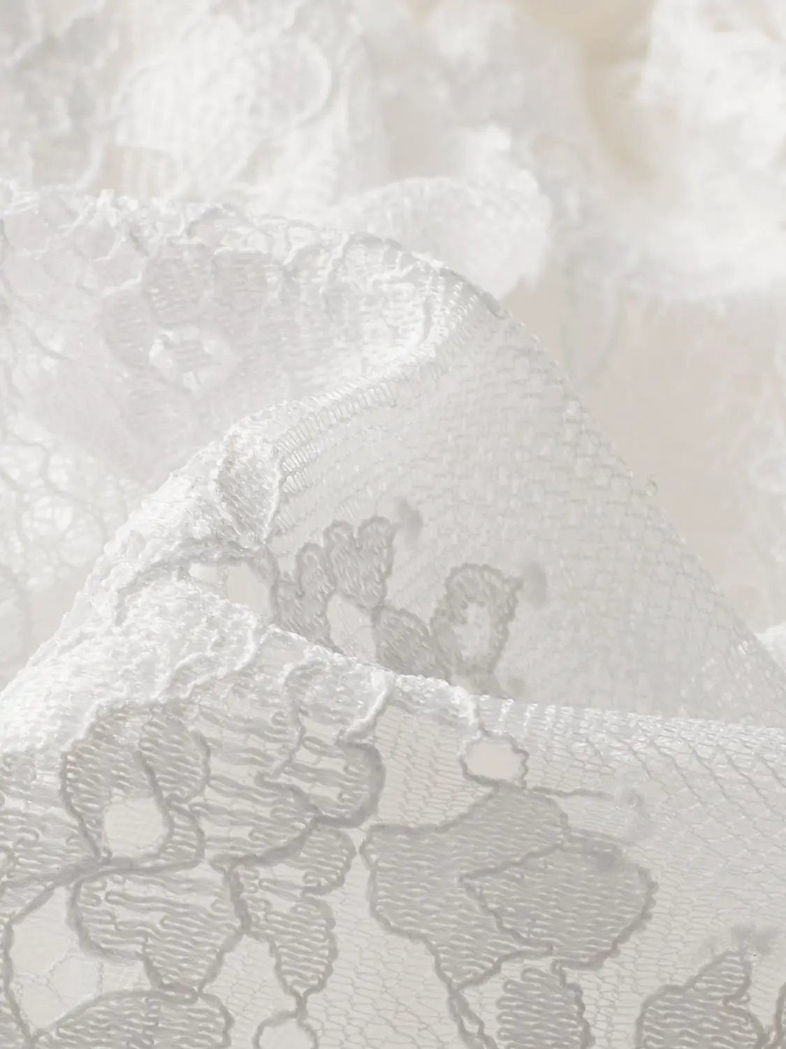 A-Line Lace Overlay Tulle Layered Mini Skirt