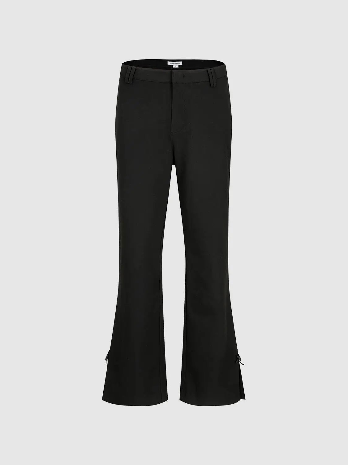 High-waisted Cropped Flared Side Slit Pants