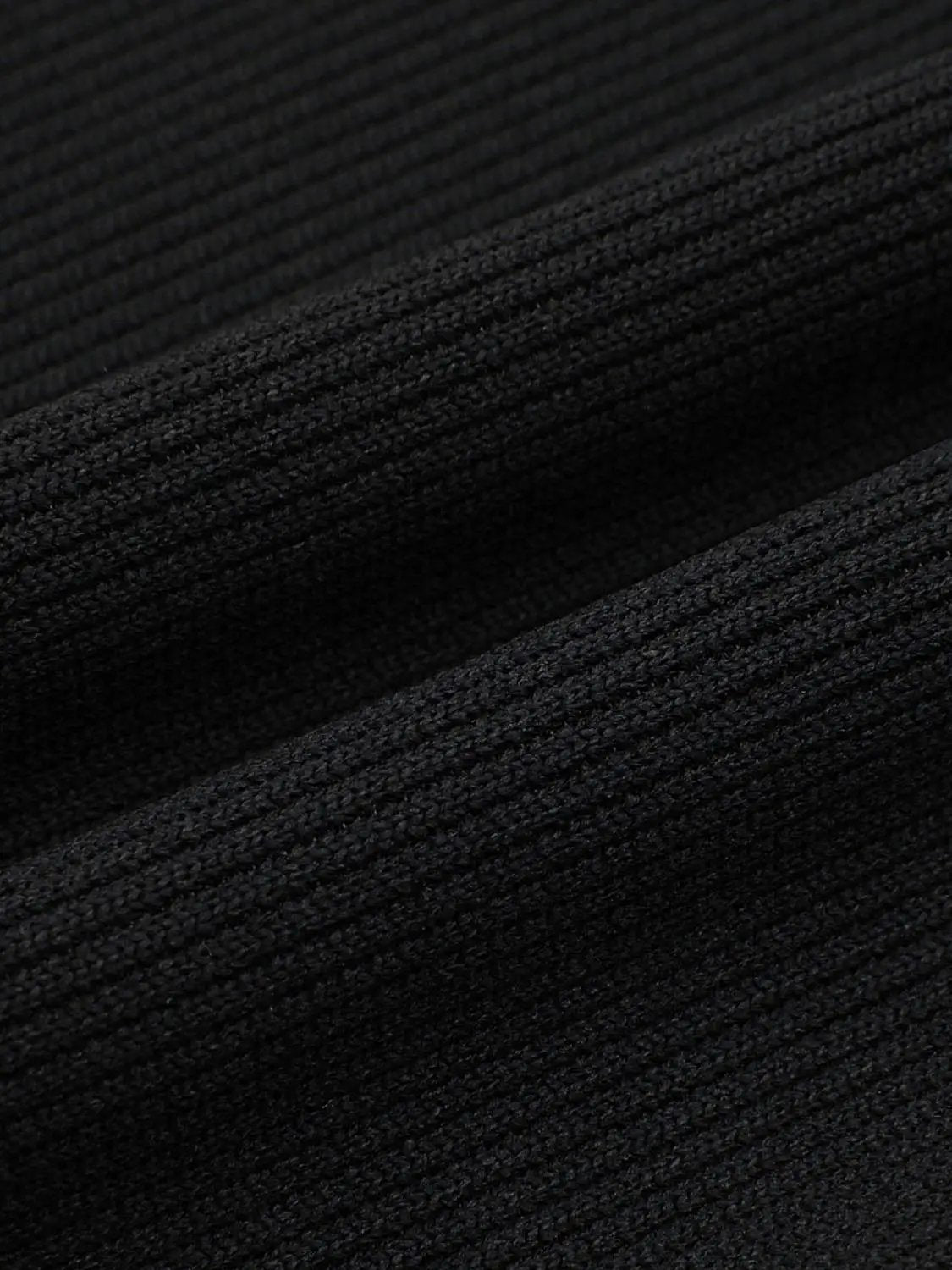 Ribbed Knit Drawstring Waist Flare Pants