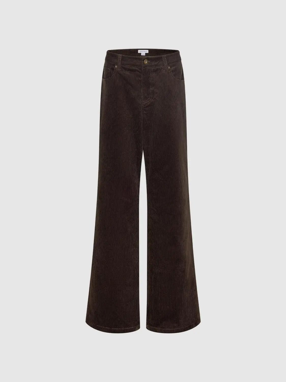 Corduroy Straight-leg Cotton Blend Pants