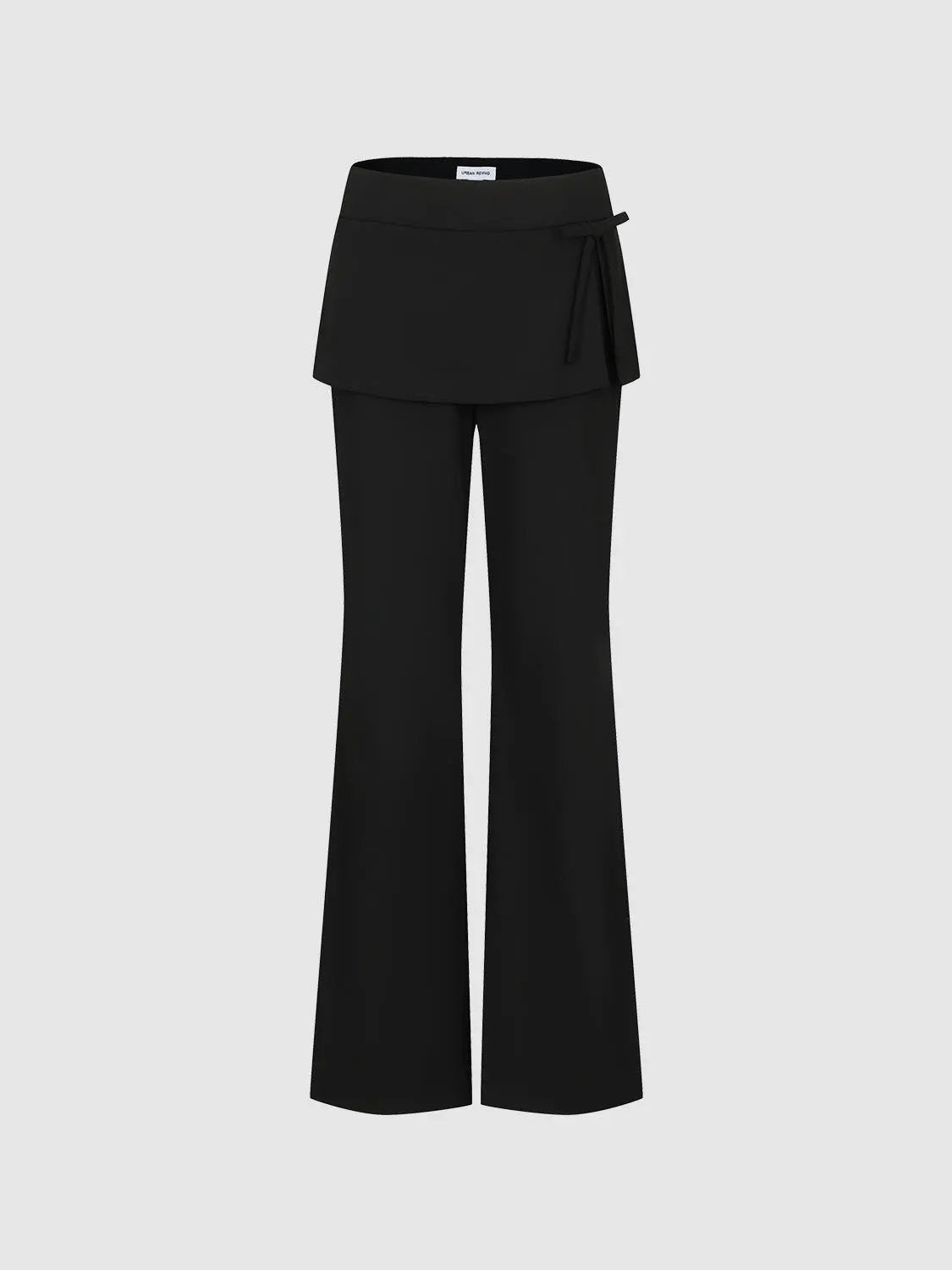 Wrap Detail High-waisted Flared Pants