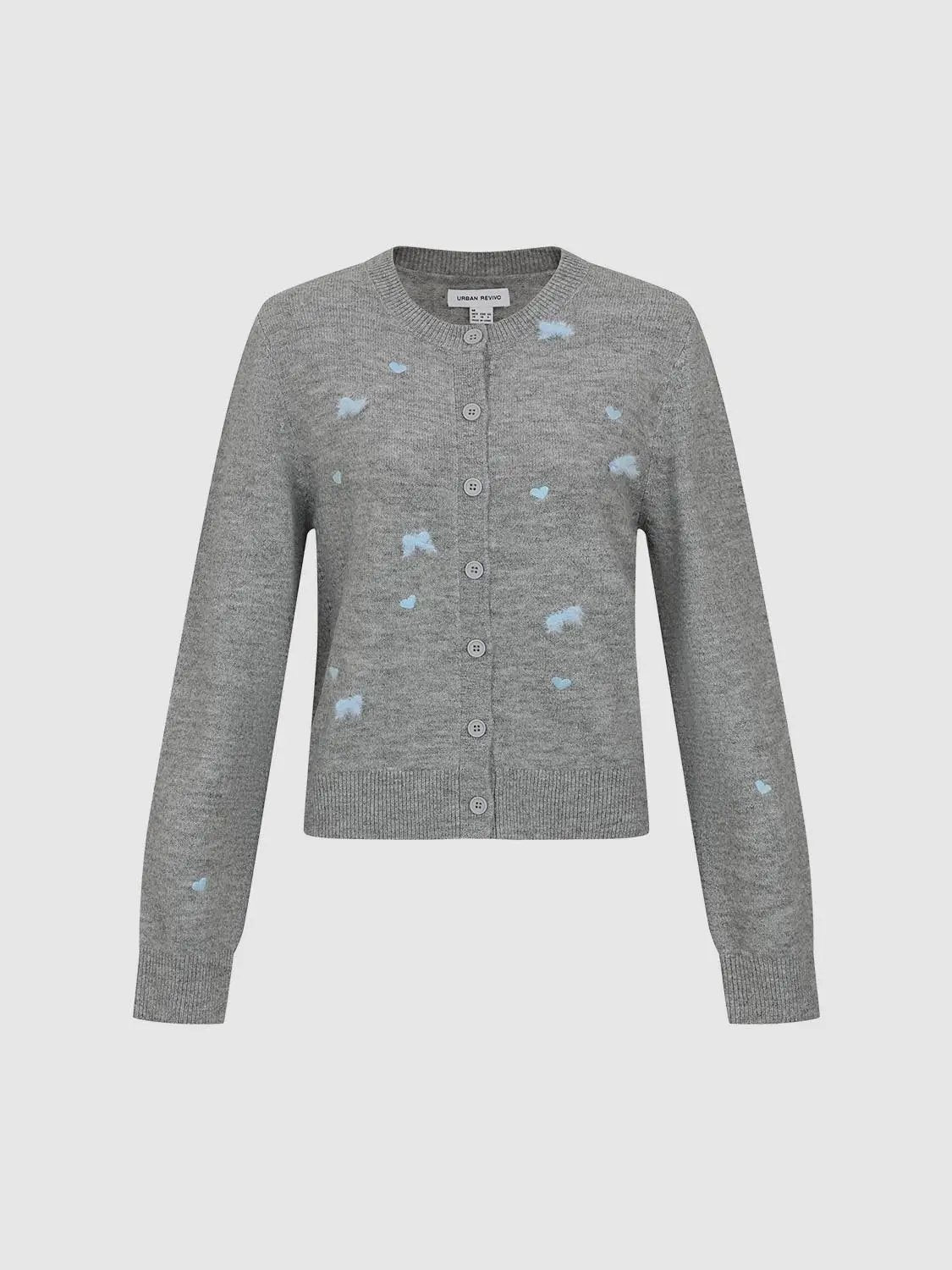 Distressed Ribbed Knit Long Sleeve Cardigan