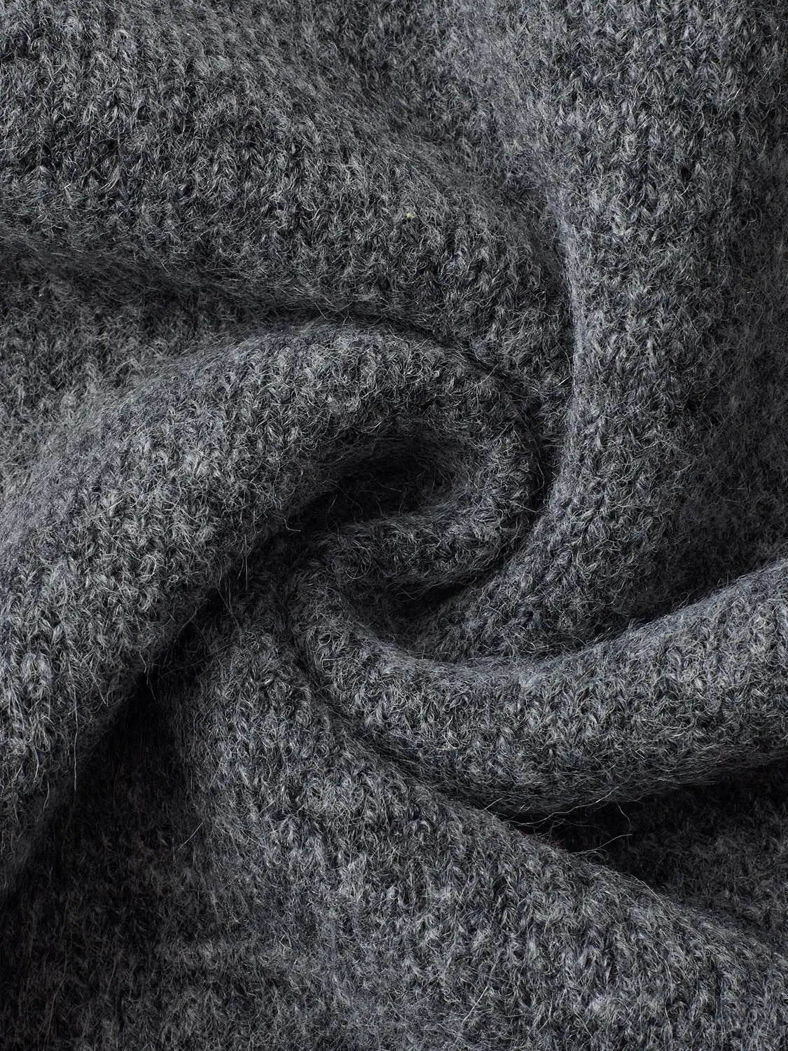 Bow Detail Long Sleeve Ribbed Crew Neck Sweater