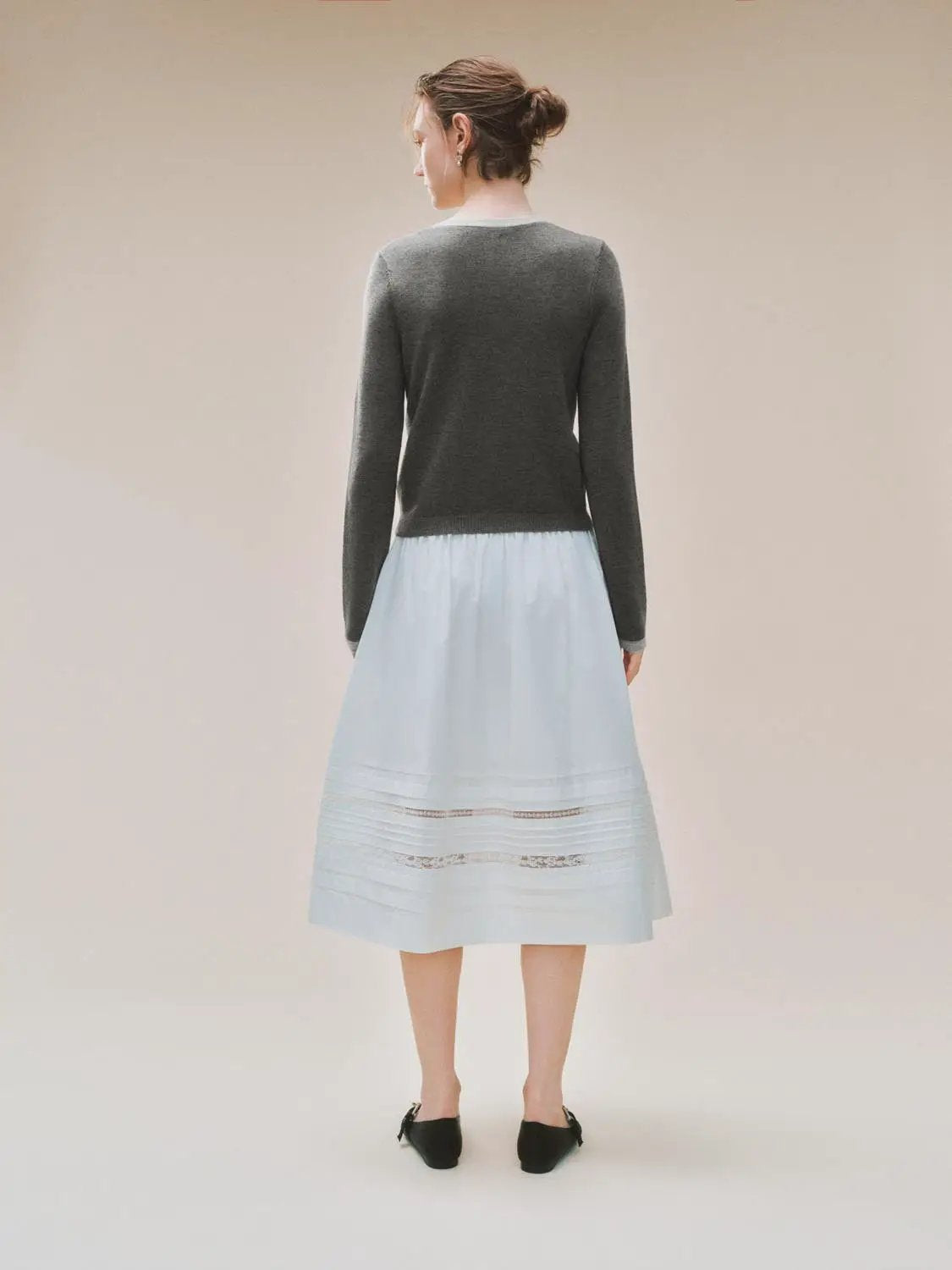 Knit Long Sleeve Crew Neck Button Front Cardigan