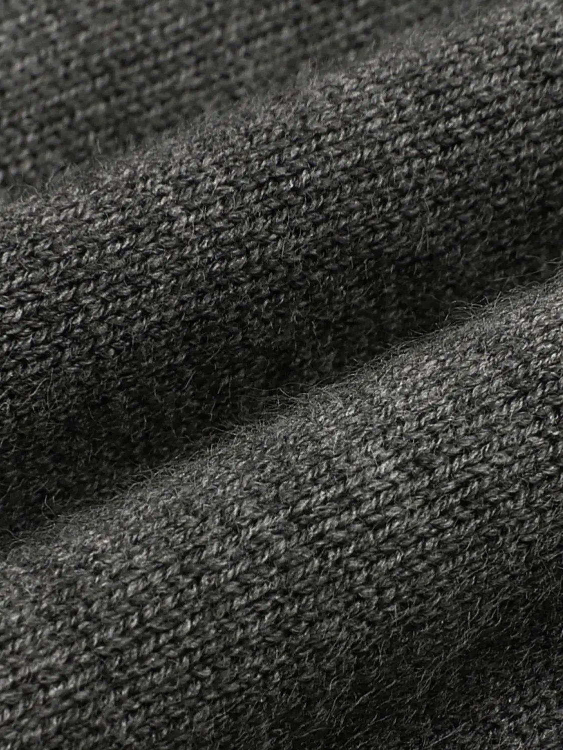 Knit Long Sleeve Crew Neck Button Front Cardigan