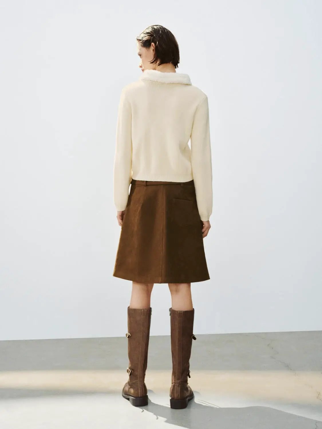 Ribbed Button Front Long Sleeve Cardigan