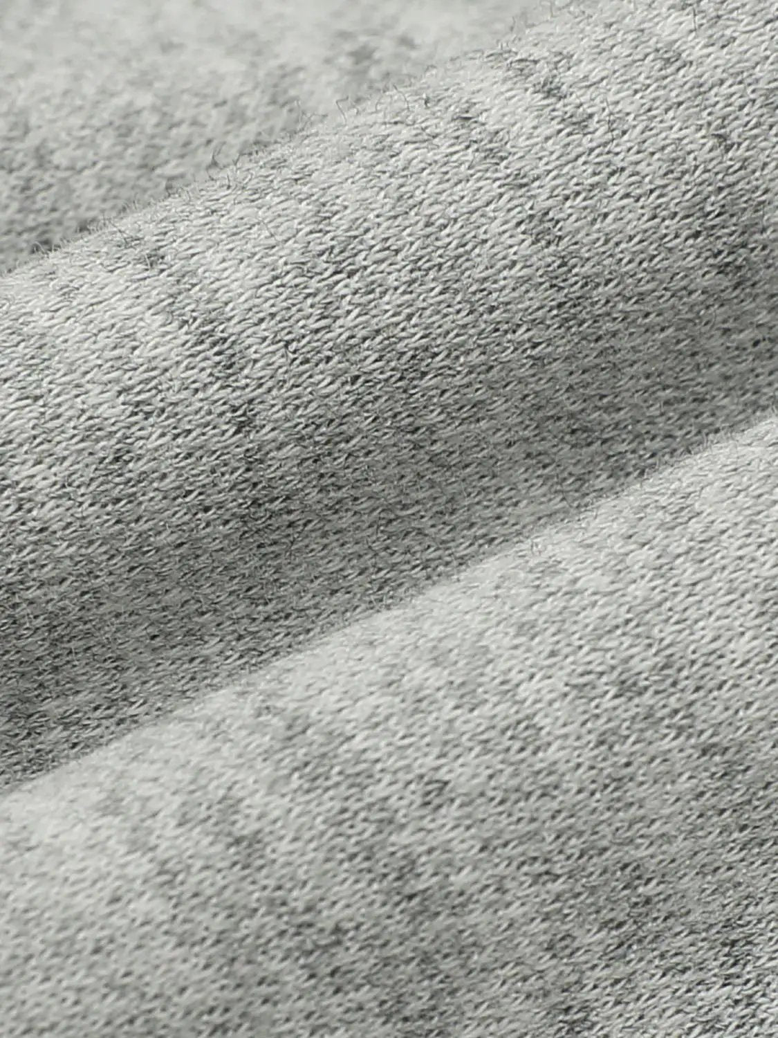 Heather Grey Cropped Zip Front Cotton Blend Hoodie