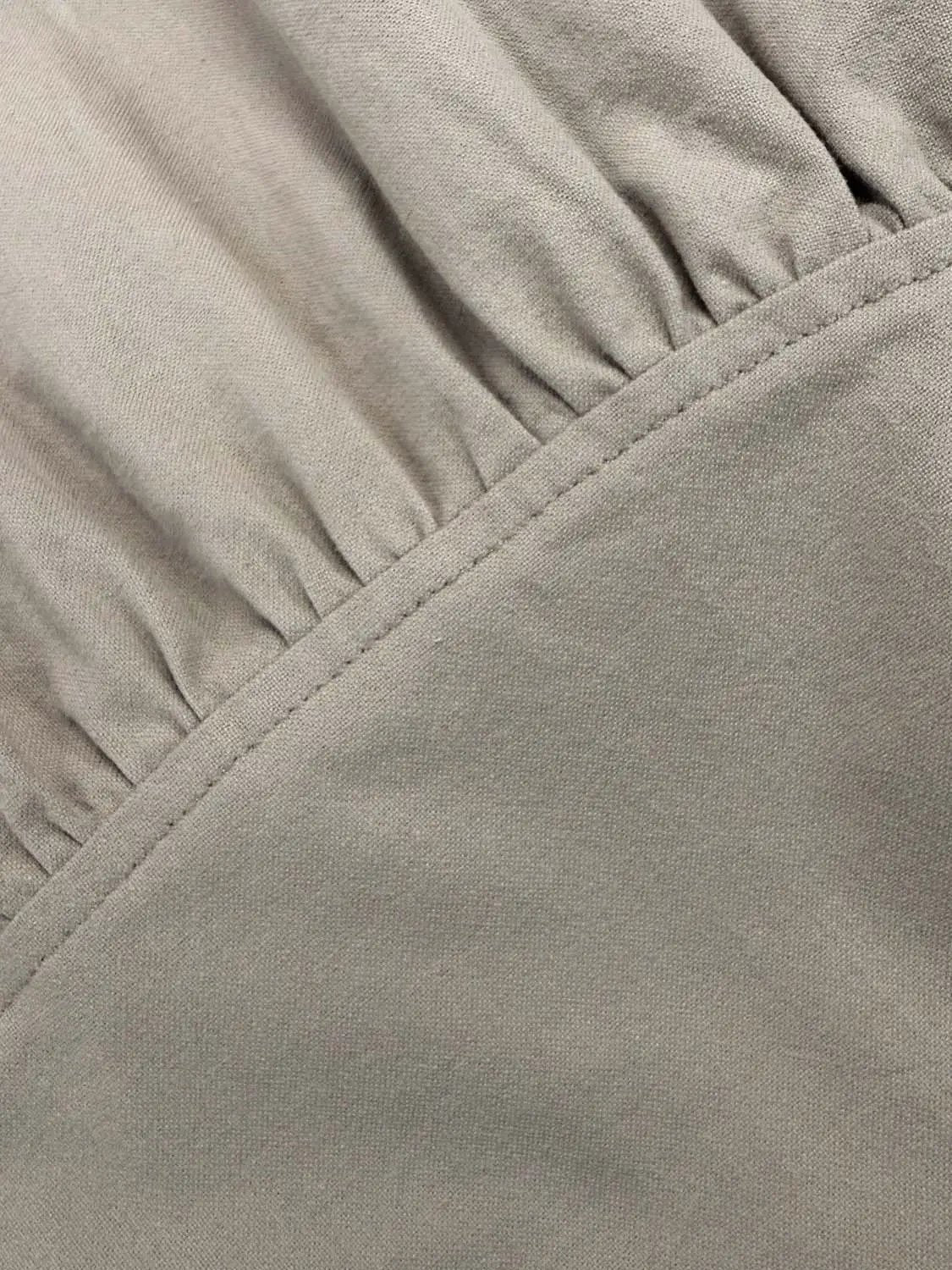 Zip Front Fitted Collared Short Sleeve Cotton Jacket