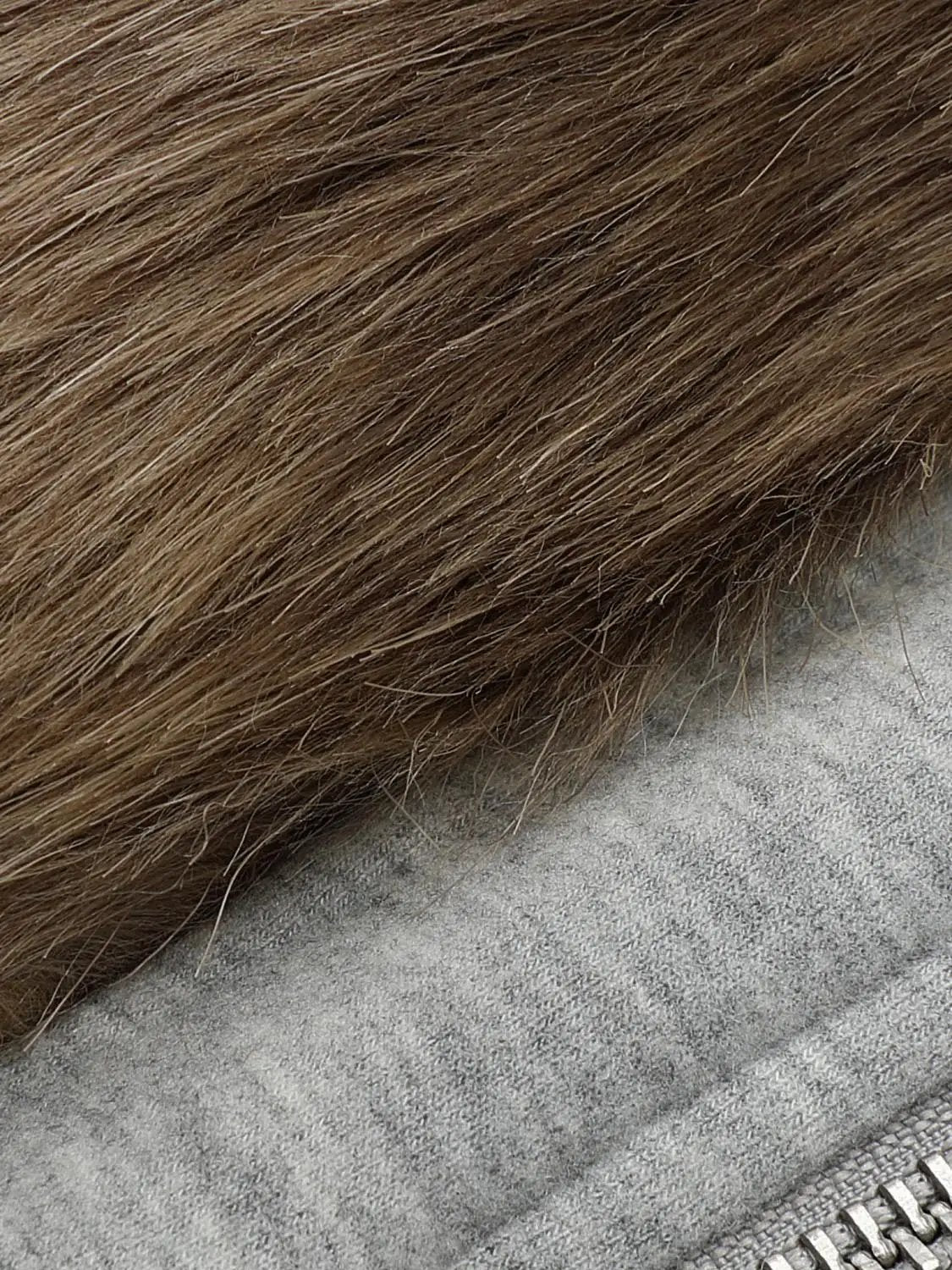Cropped Faux Fur Hooded Long Sleeve Zip Front Jacket