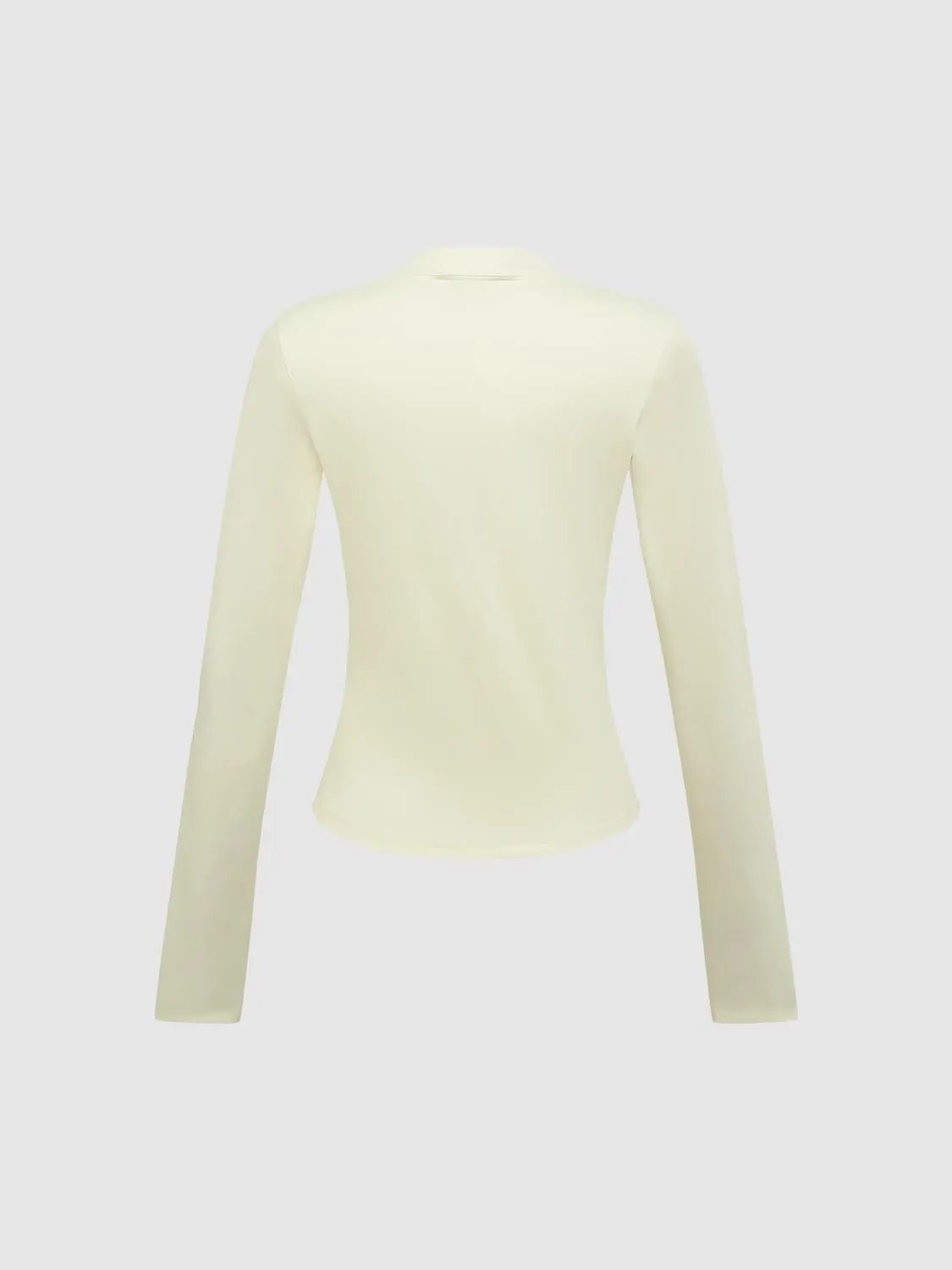 Zip Front Fitted Long Sleeve Cotton Blend Jacket