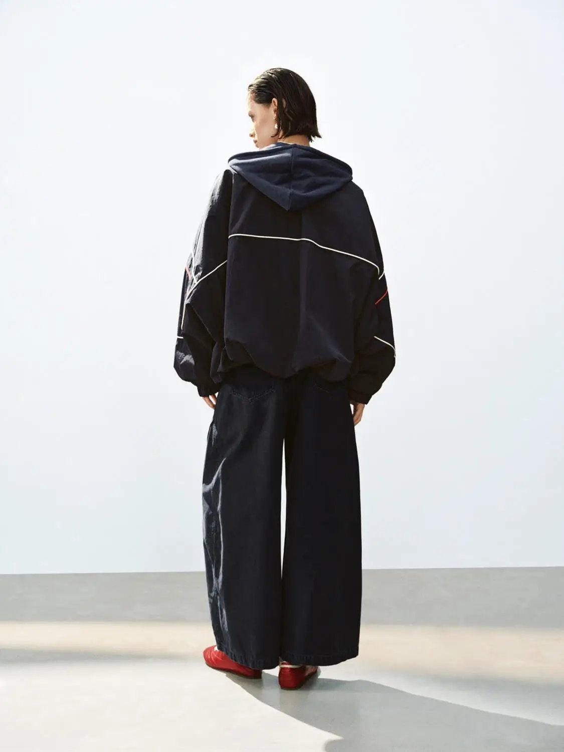 Graphic Stand Collar Long Sleeve Zip Front Jacket