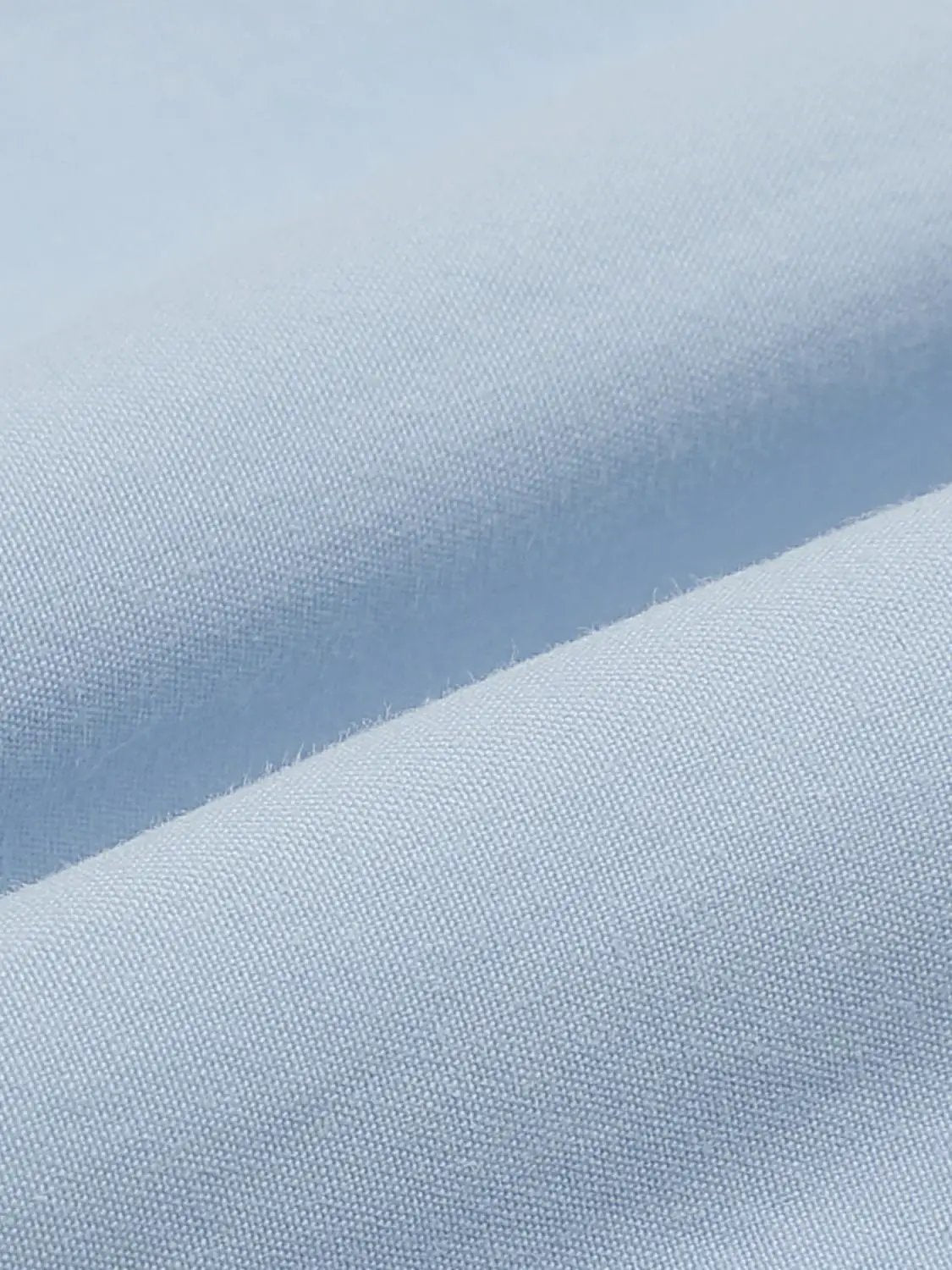 Tie Front Light Blue Shirt Collar Long Sleeve Cotton Shirt