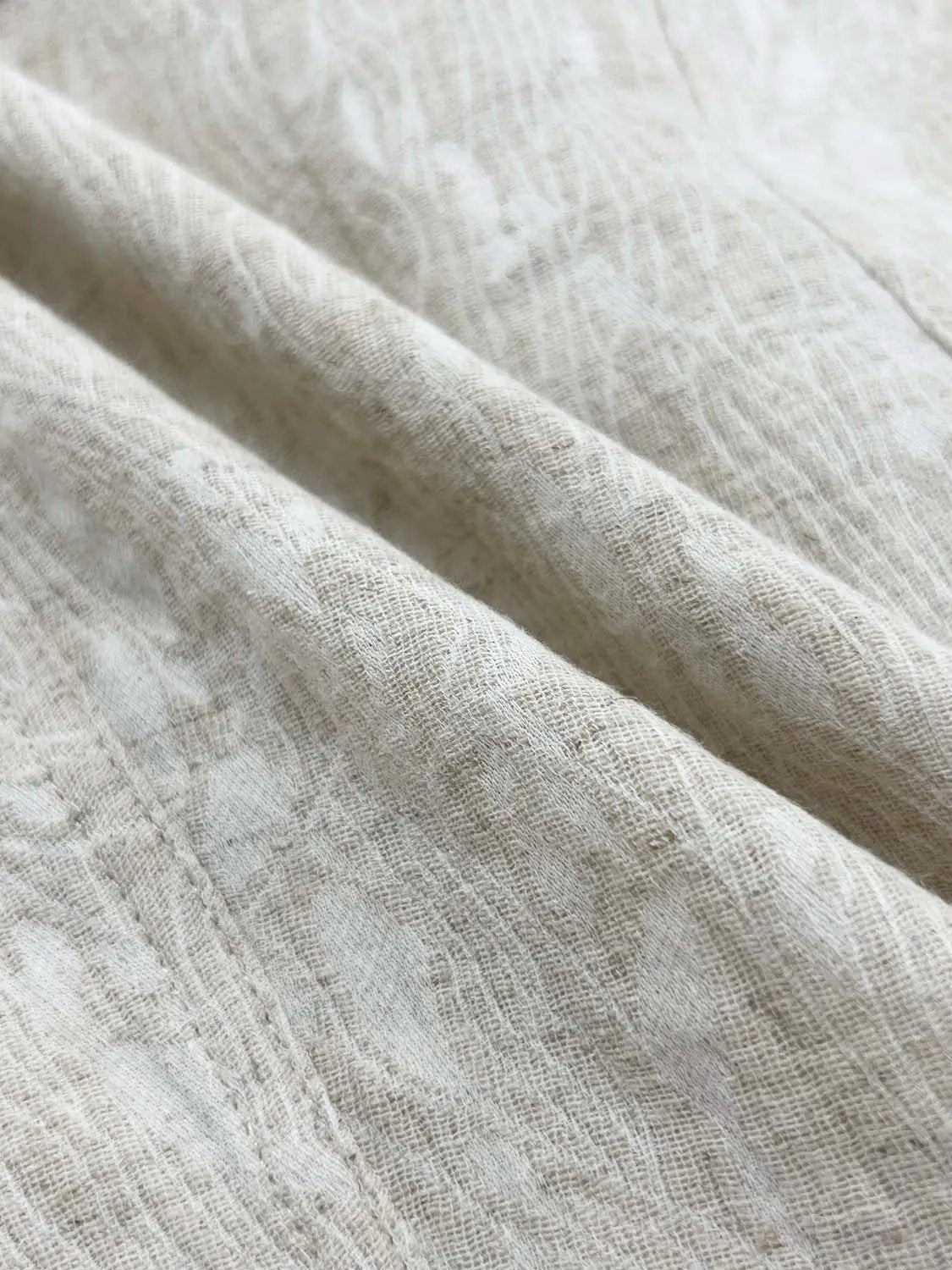 Stand Collar Button Front Cotton Linen Blend Vest