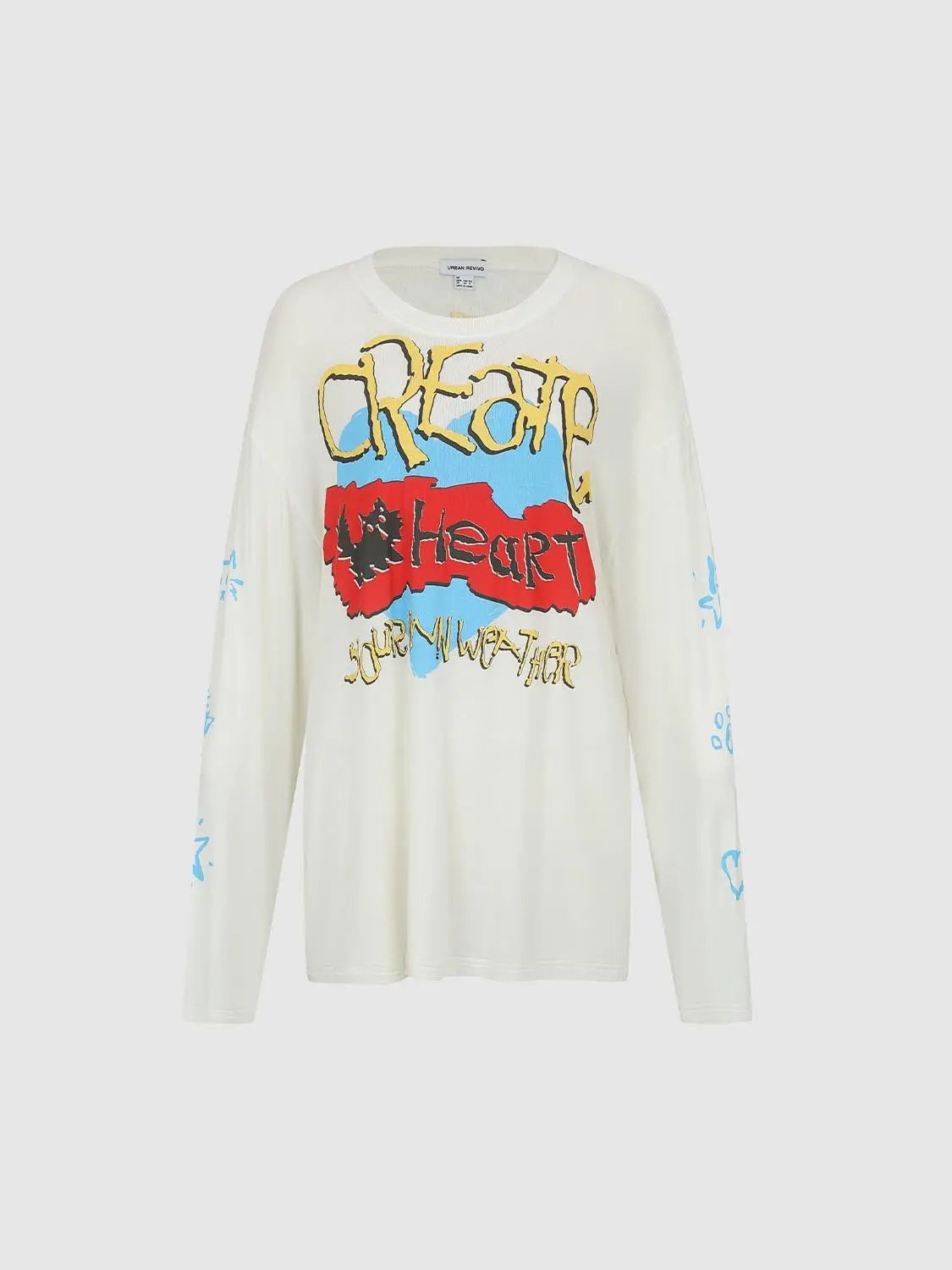 Graphic Print Crew Neck Long Sleeve T-Shirt