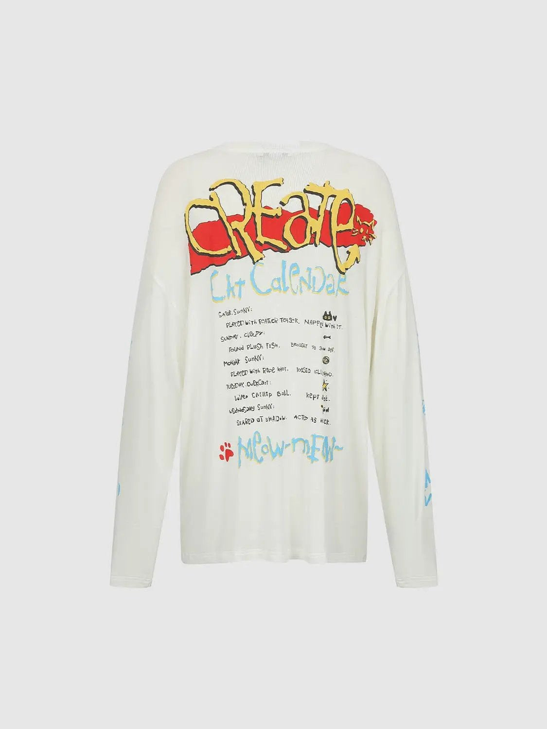 Graphic Print Crew Neck Long Sleeve T-Shirt