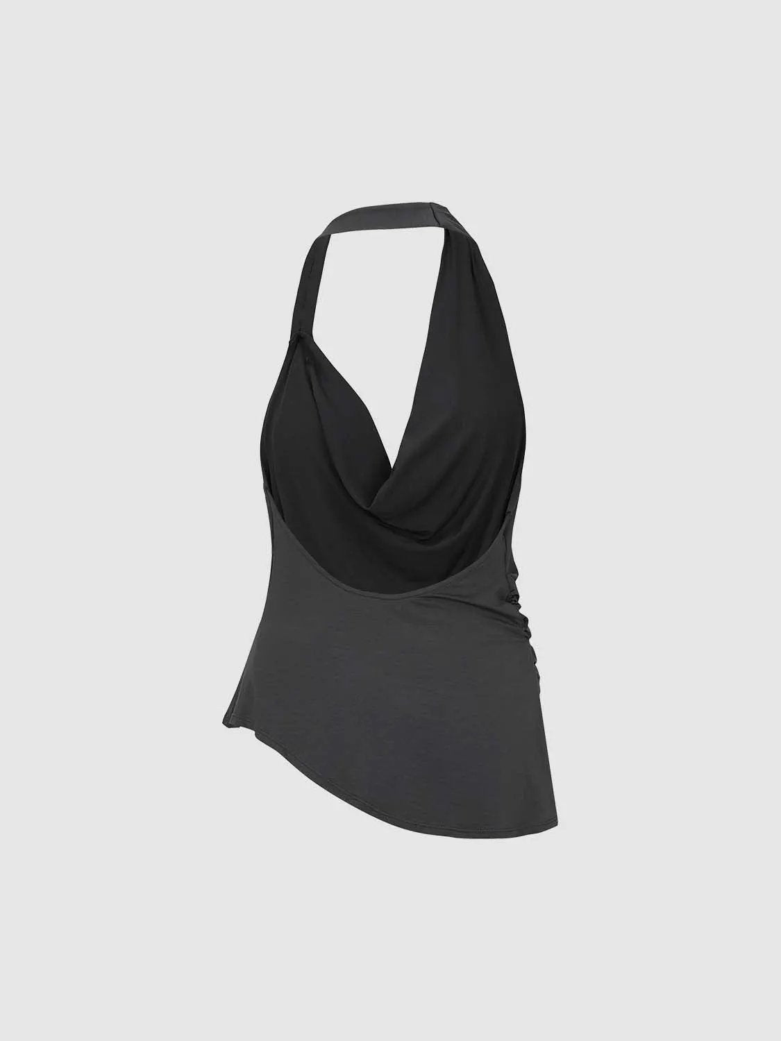 Ruched Halter T-shirt