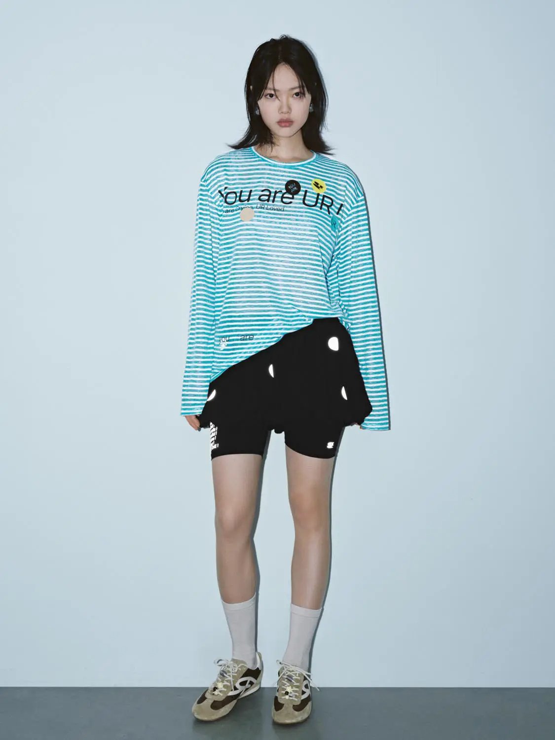 Polka Dot Balloon A-Line Modern Mini Skirt