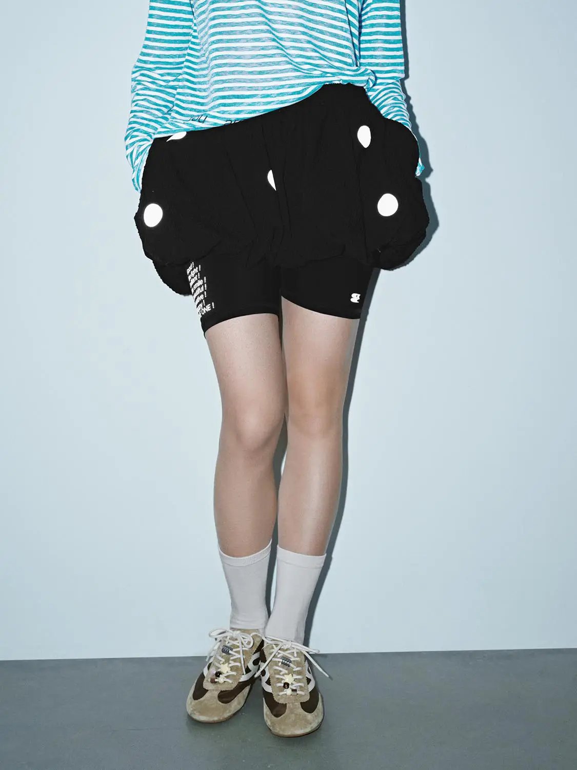 Polka Dot Balloon A-Line Modern Mini Skirt