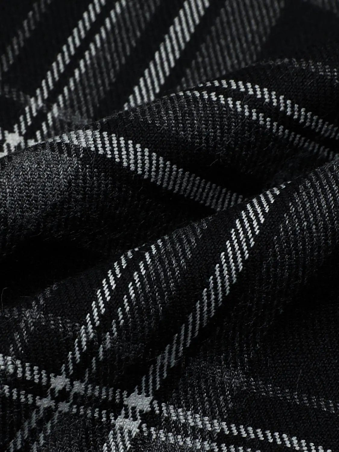 Contrast Check Knot Front A-Line Midi Skirt