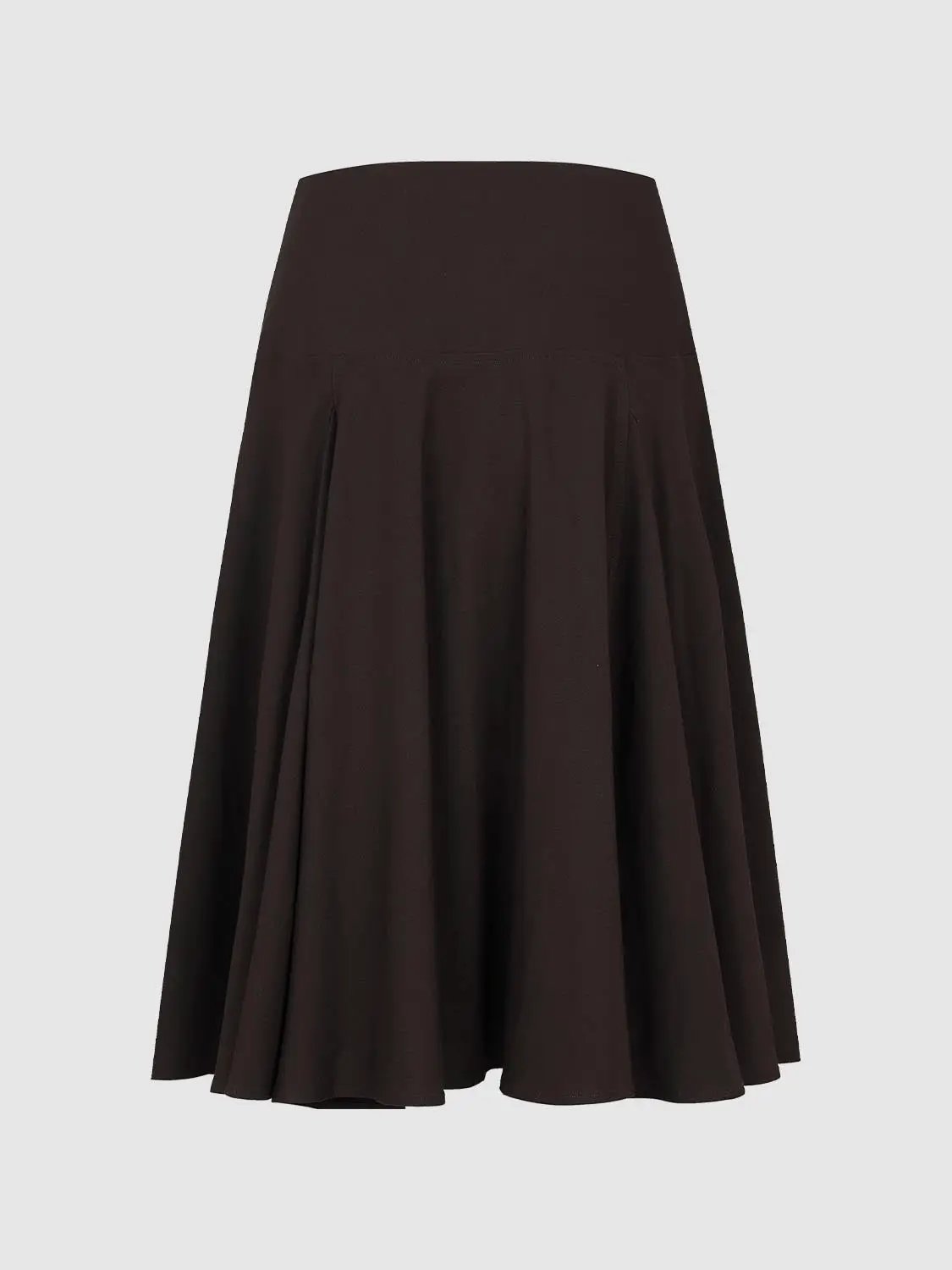 Lace-up Front Pleated A-line High-waisted Skirt