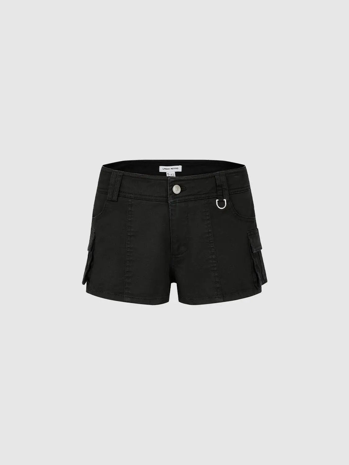 Cargo Pockets Ring Cotton Elastane Shorts