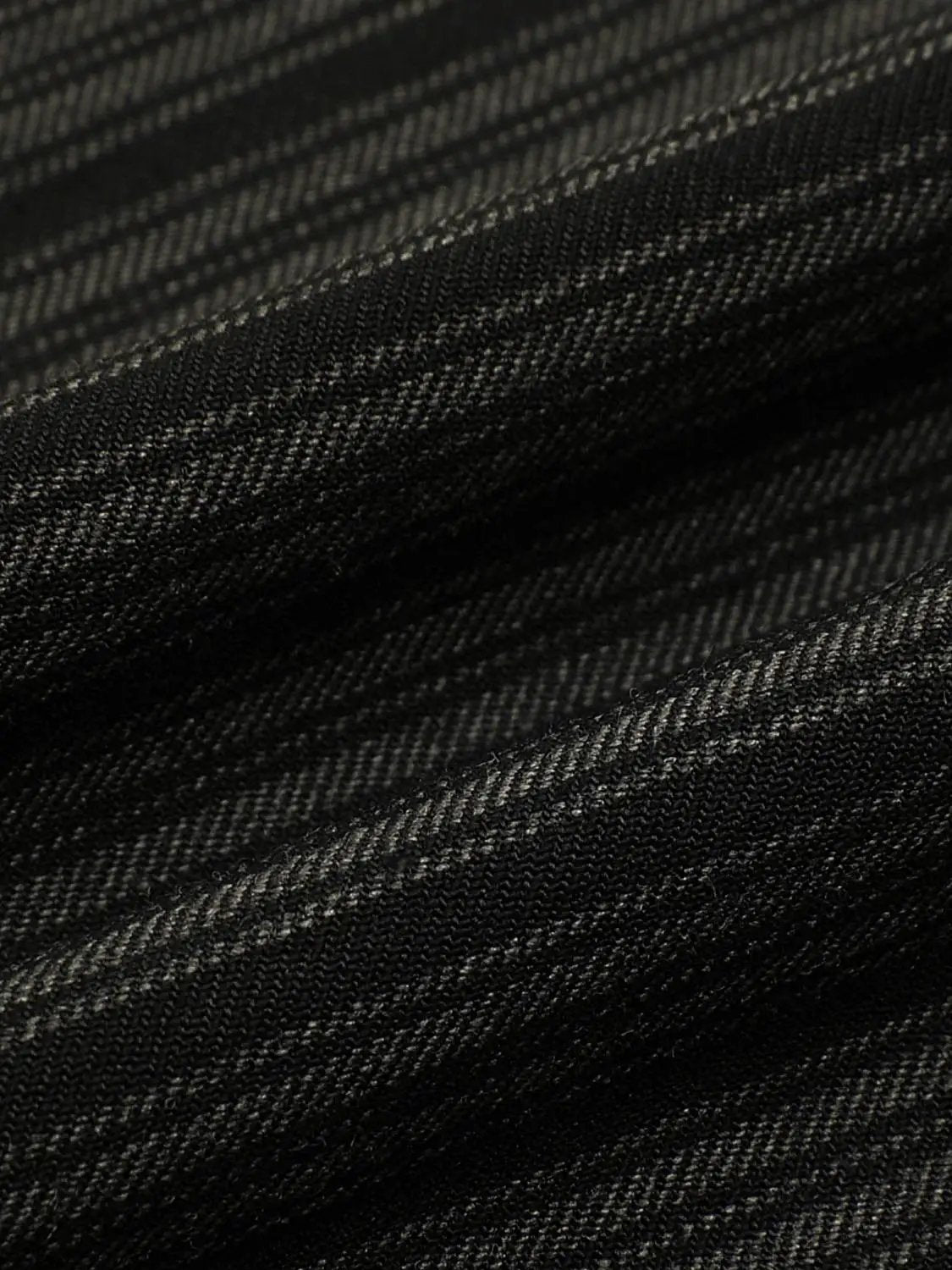 Charcoal Layered Peplum High-waisted Pinstripe Flared Pants