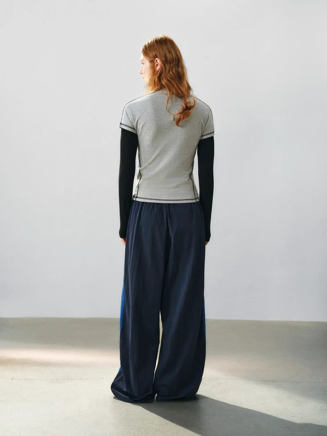 Logo Print Elastic Waist Straight-Leg Pants