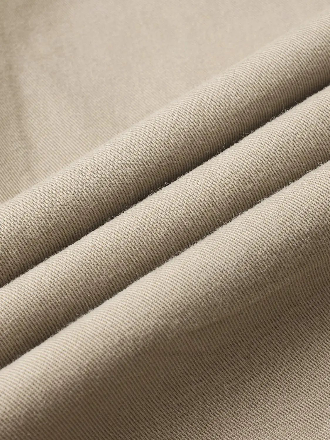 Pleated Button Mid-rise Cotton Blend Wide-leg Pants